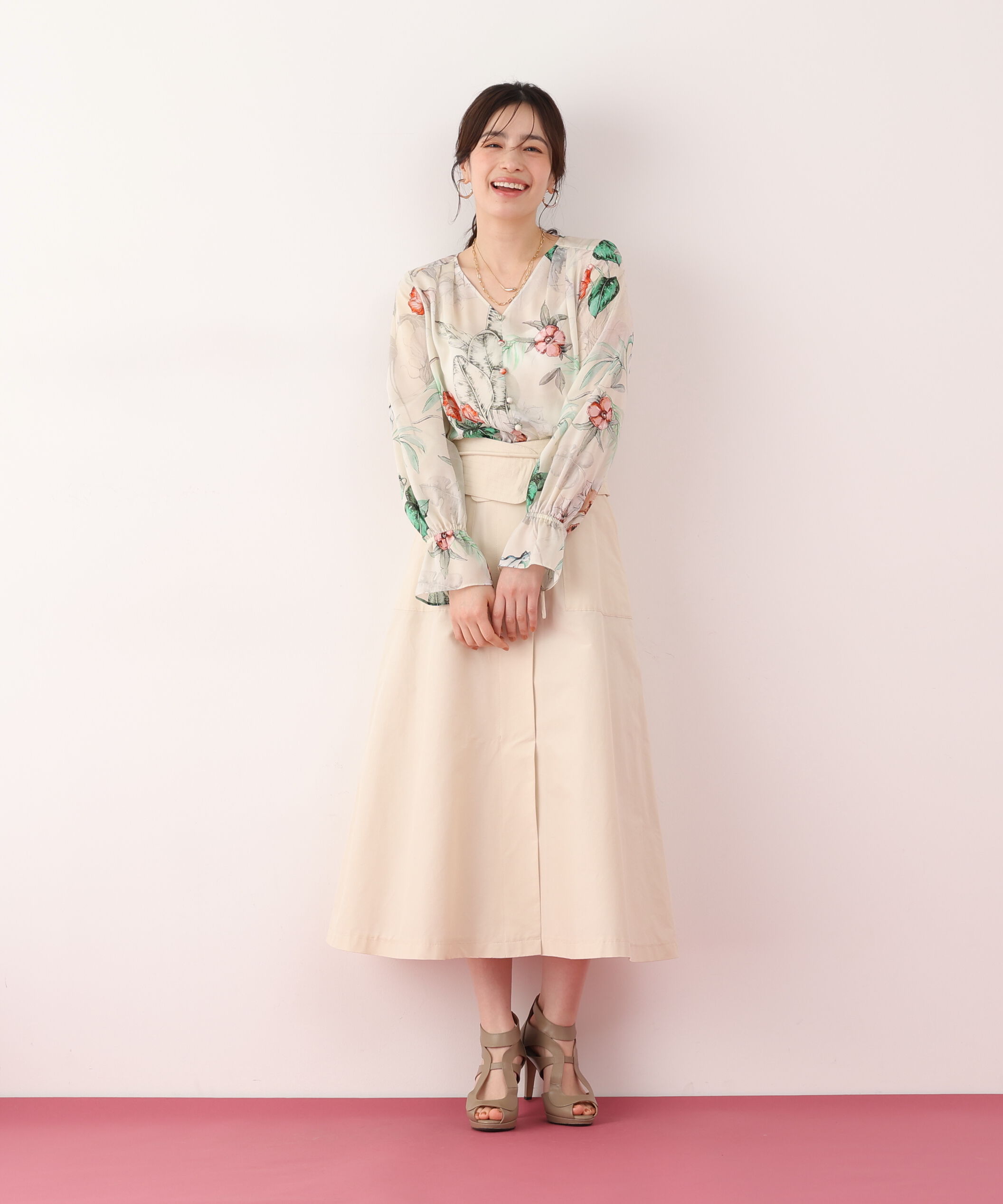  「ボタニカルアートプリントブラウス」|シャツ・ブラウス|