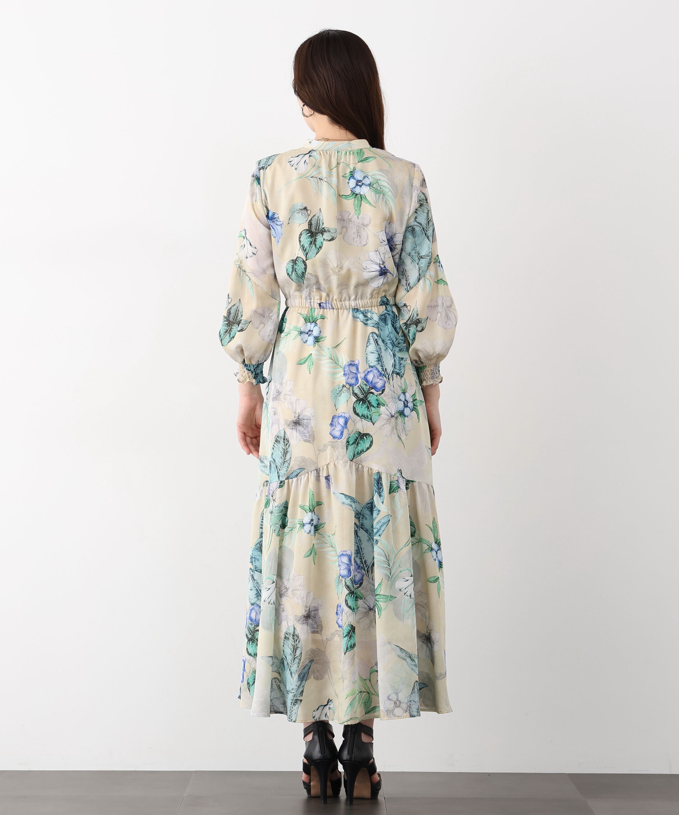  「ボタニカルアートプリントワンピース」|ワンピース|