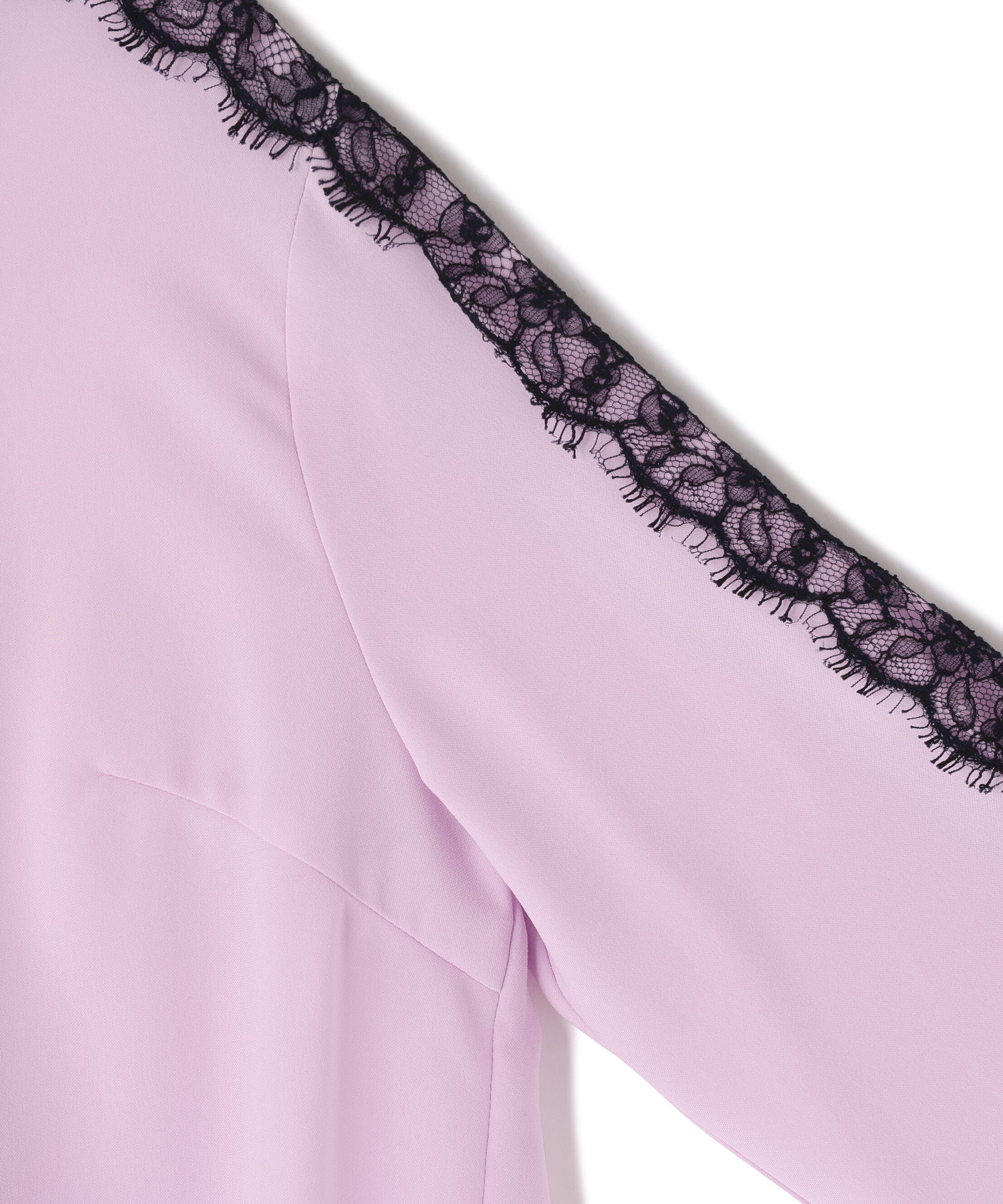  「レースコンビバイカラーリボンブラウス」|シャツ・ブラウス|