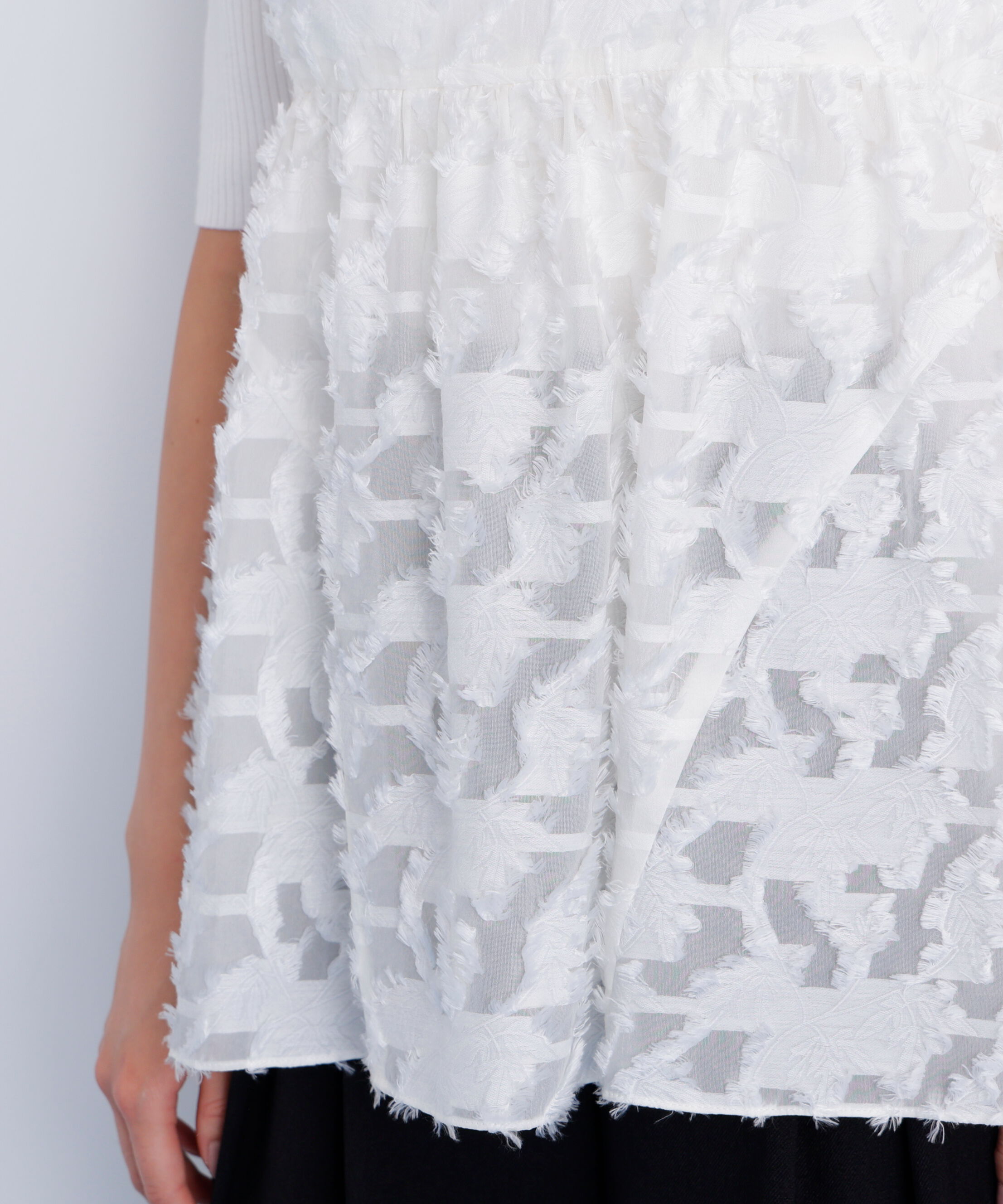  「カットジャカードチュニックブラウス」|シャツ・ブラウス|