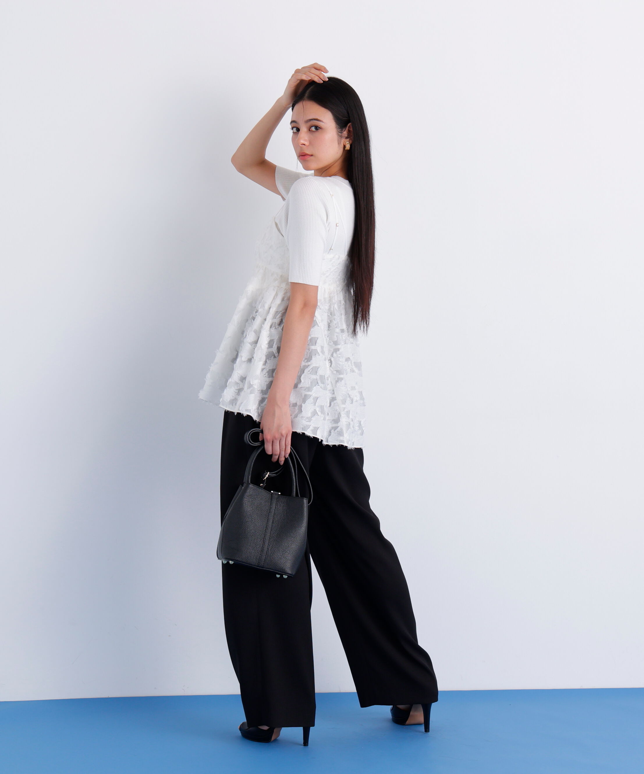  「カットジャカードチュニックブラウス」|シャツ・ブラウス|