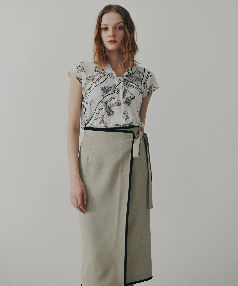  「<追加生産予約>バロックスカーフプリントブラウス」|シャツ・ブラウス|