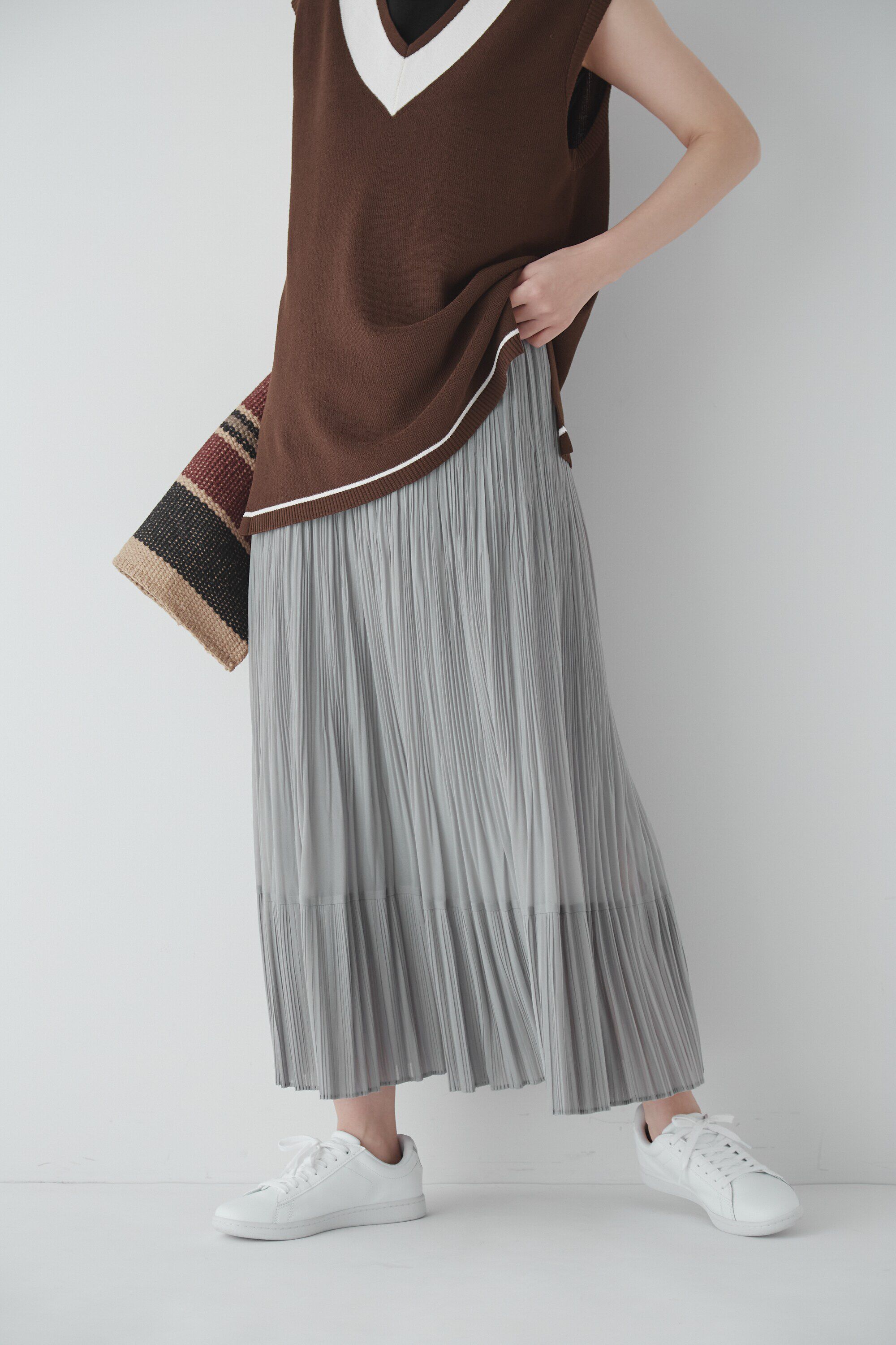  「◆オーガンジープリーツスカート」|スカート|グレイッシュ