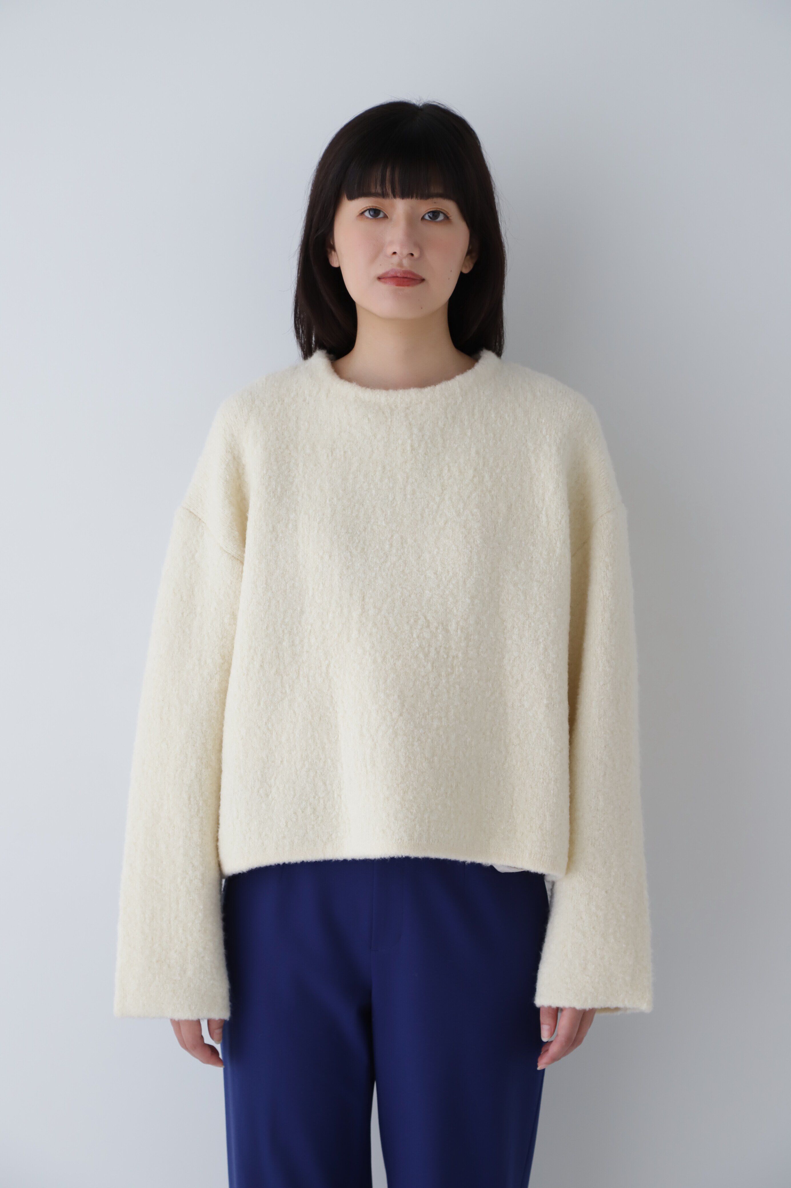  「◆接結ブークレニットプルオーバー」|ニット・セーター|