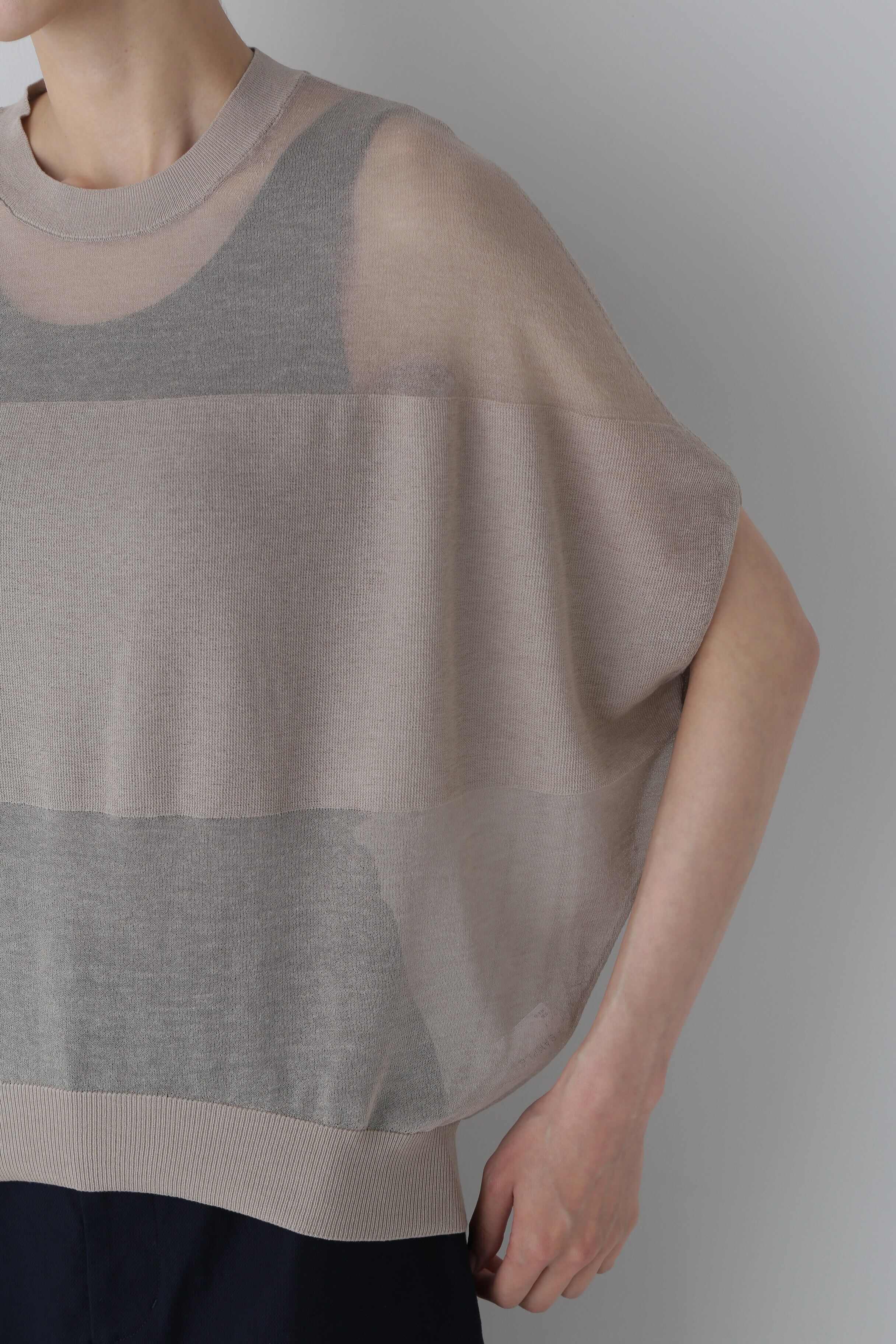  「◆シアーパネルニットプルオーバー」|ニット・セーター|