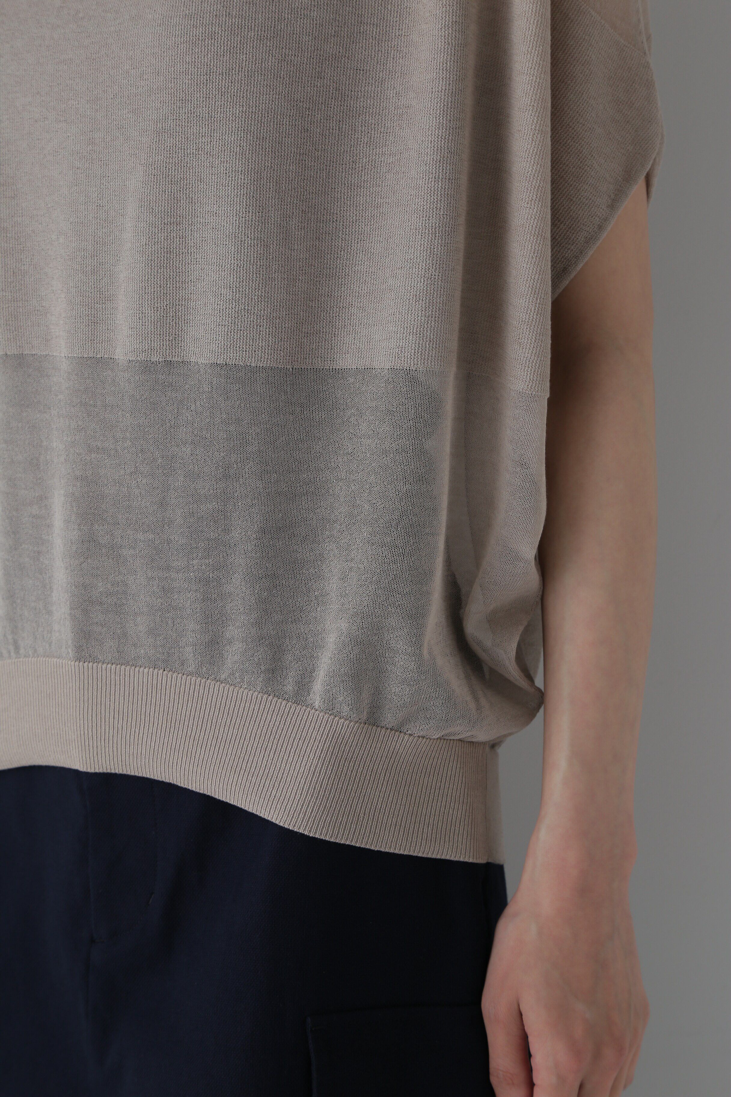  「◆シアーパネルニットプルオーバー」|ニット・セーター|