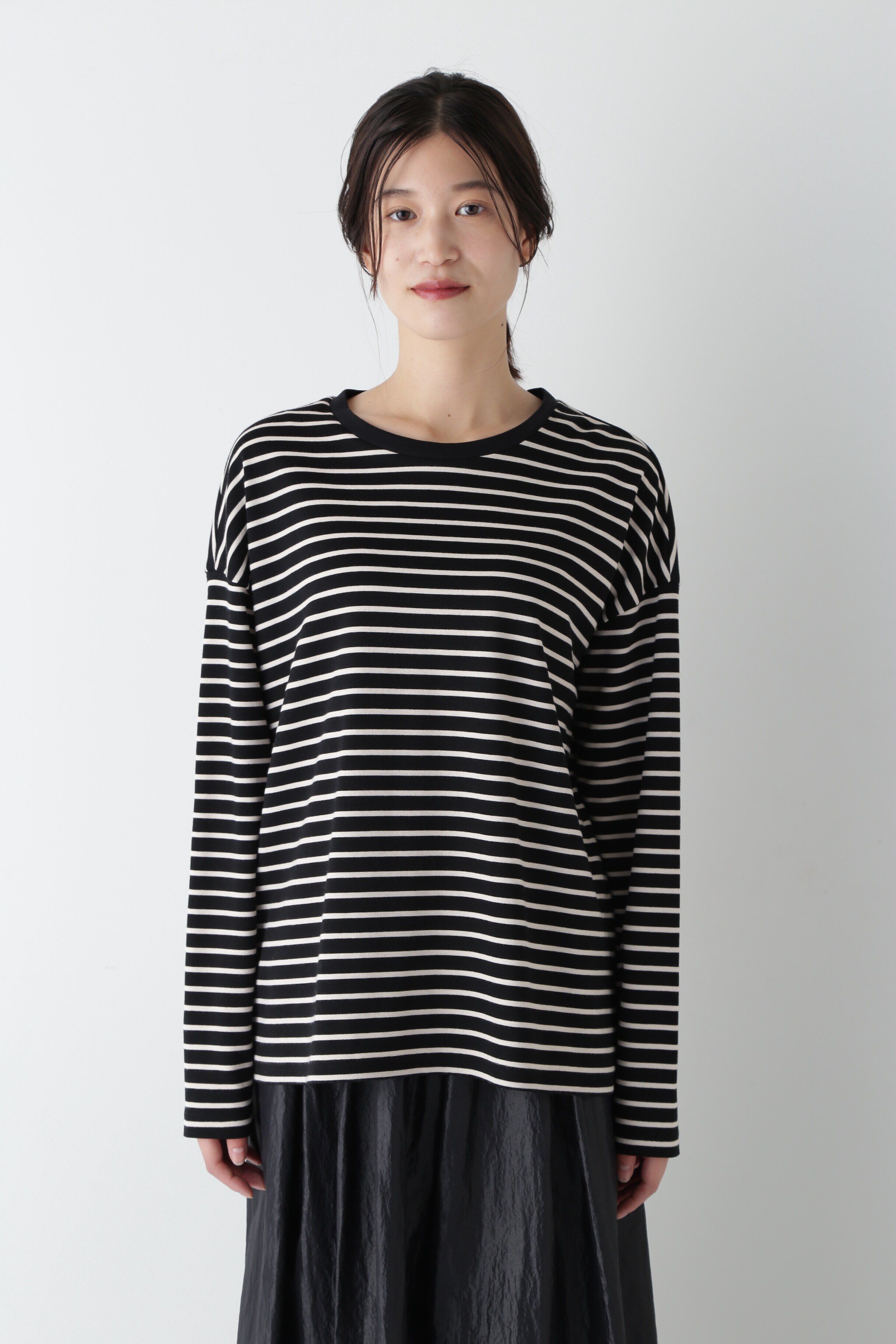  「◆ストレッチポンチボーダープルオーバー」|Tシャツ・カットソー|