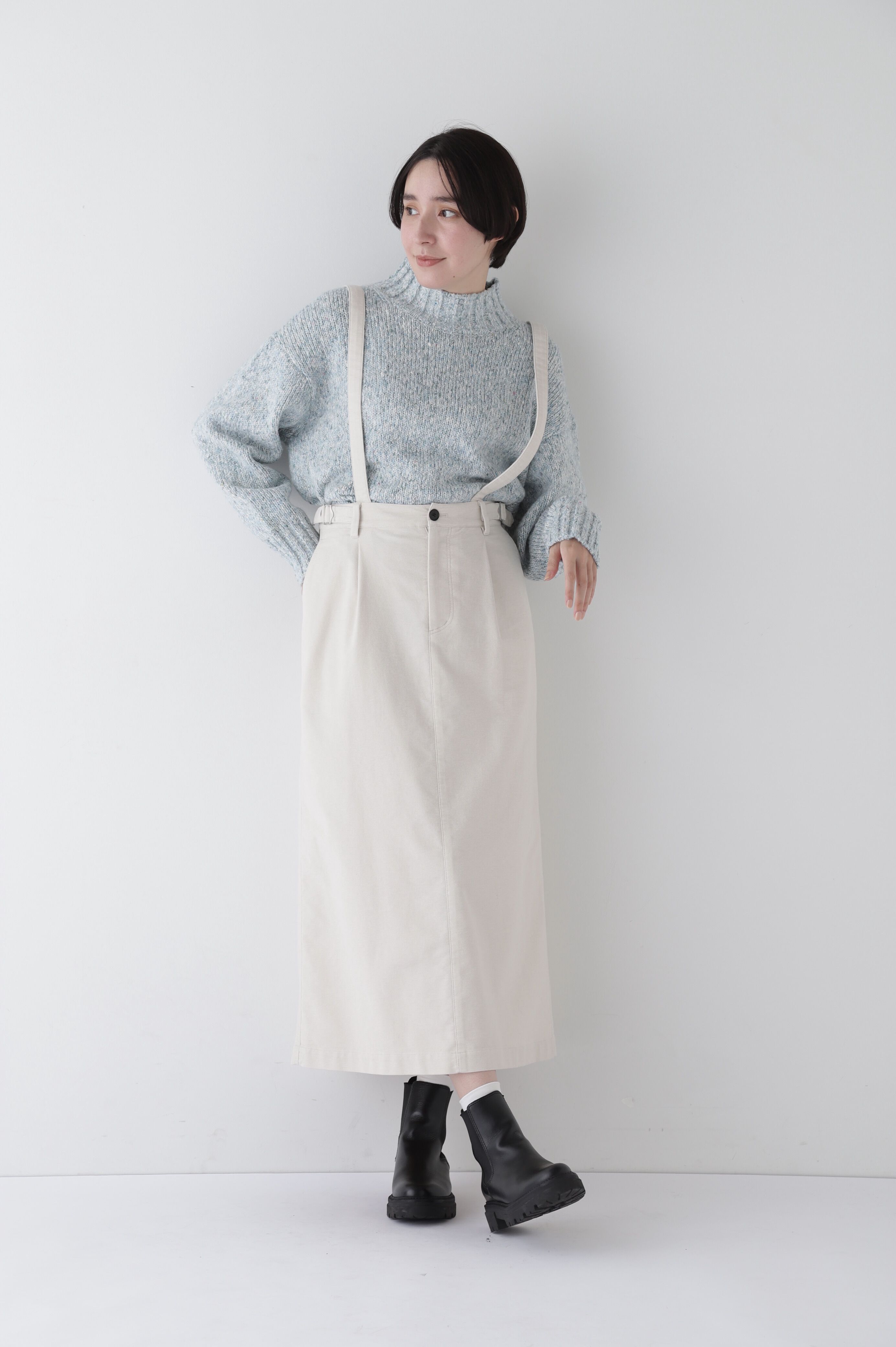  「◆ストレッチエアリードットコードサスペンダースカート」|スカート|