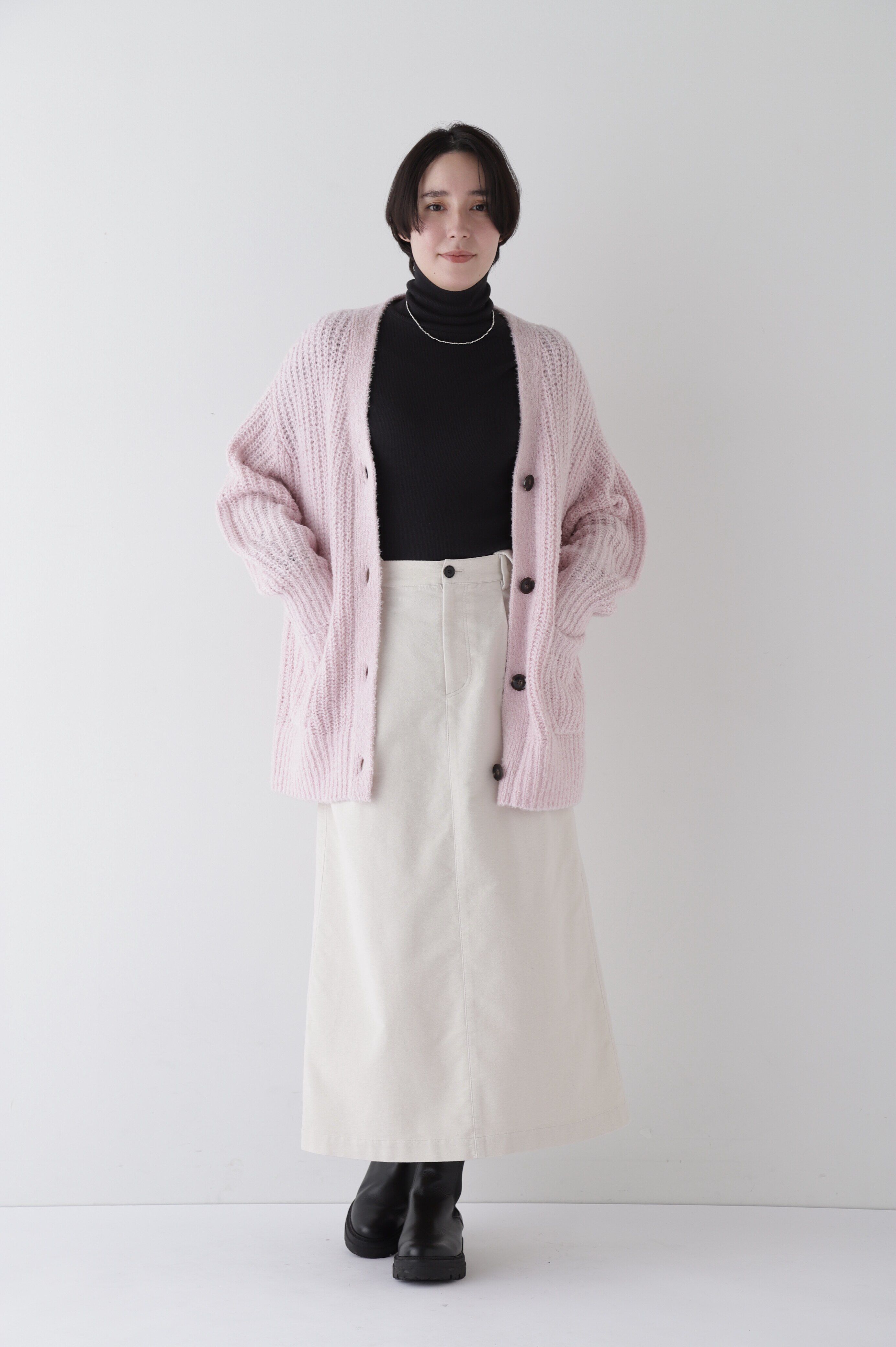  「◆ブークレ片畦2WAYはおり」|ニット・セーター|