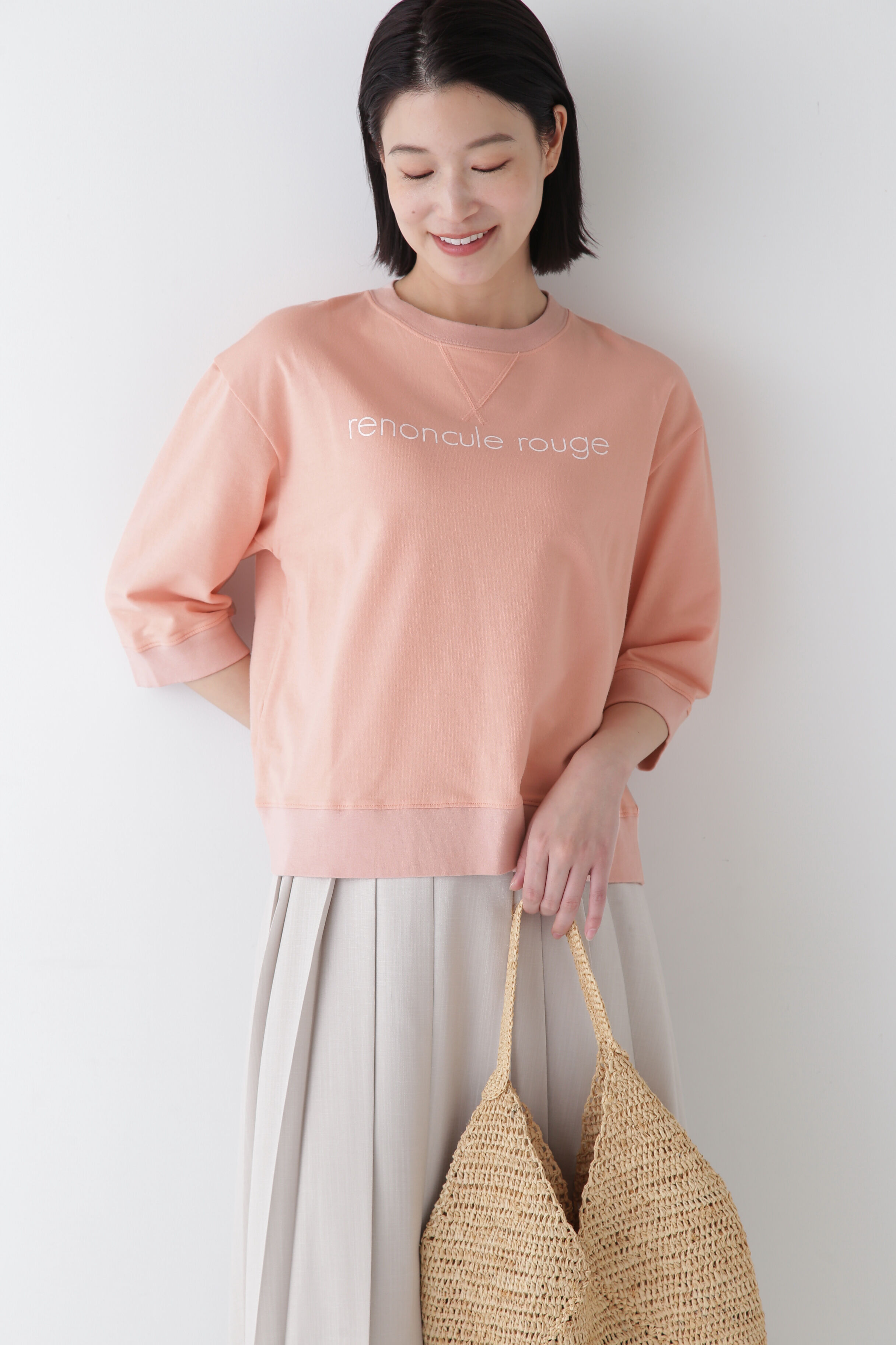  「◆ロゴトレーナー」|Tシャツ・カットソー|ピンク