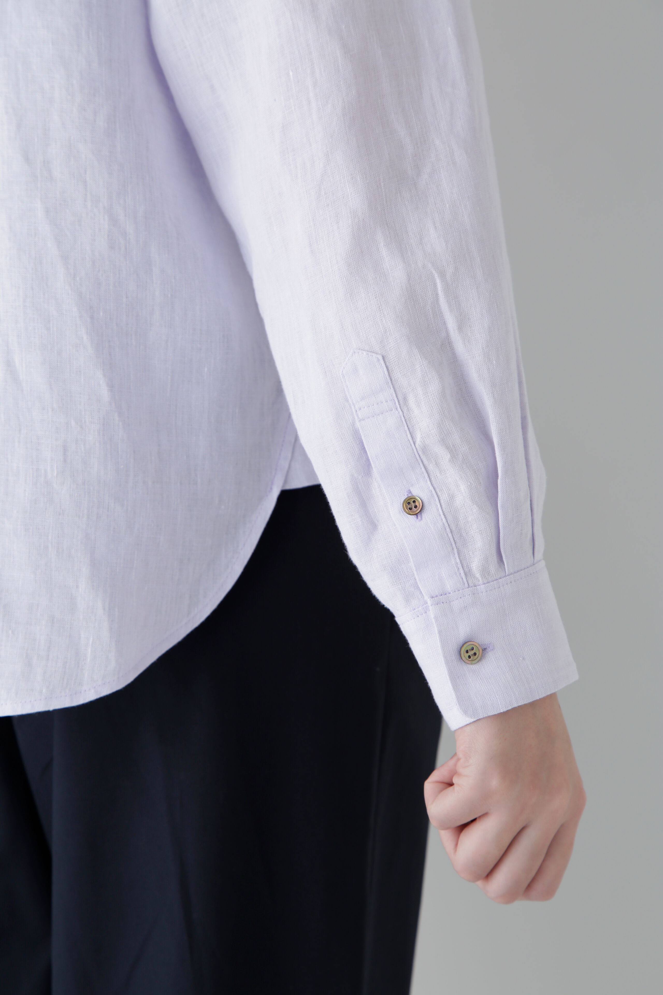  「◆ハードマンリネンバンドカラーシャツブラウス」|シャツ・ブラウス|