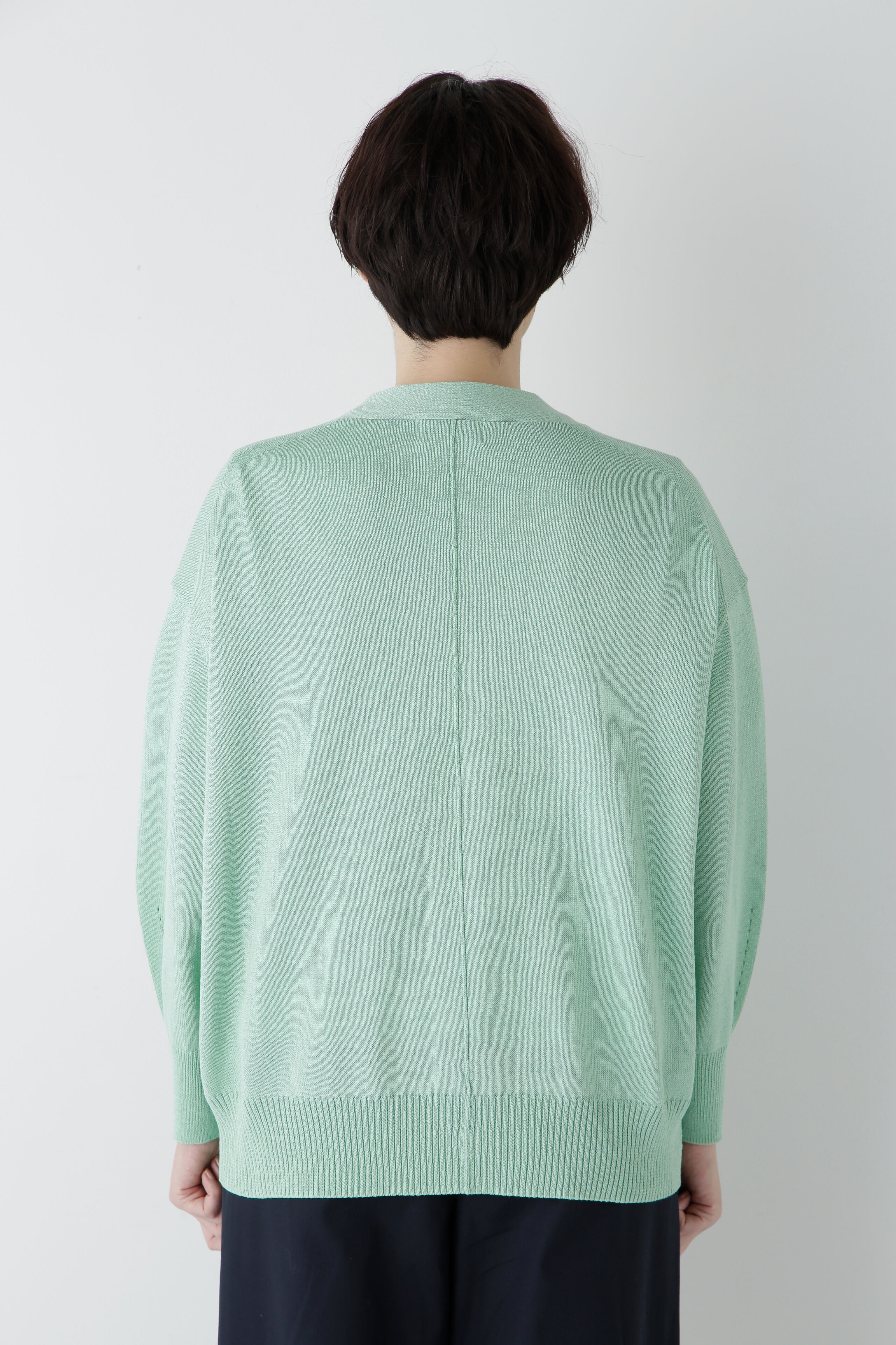  「◆【ウォッシャブル】ペーパーヤーンミドル丈カーディガン」|ニット・セーター|