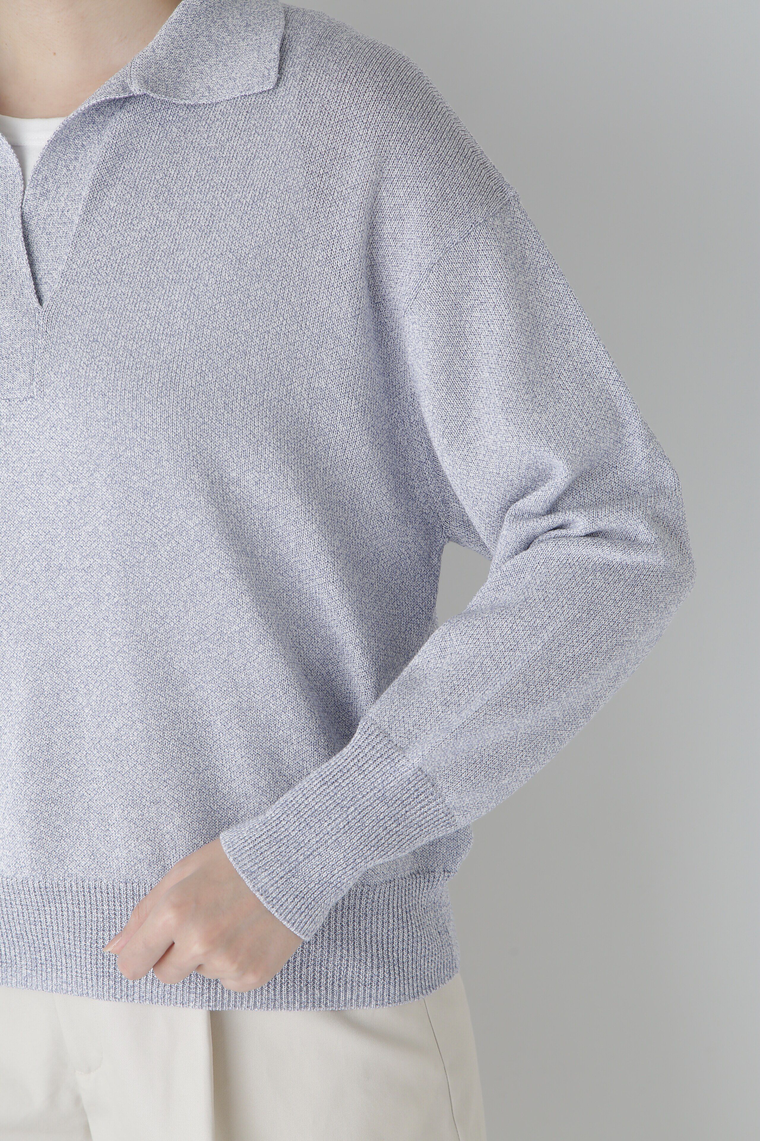  「◆【ウォッシャブル】ペーパーヤーンセーラーカラートップス」|ニット・セーター|