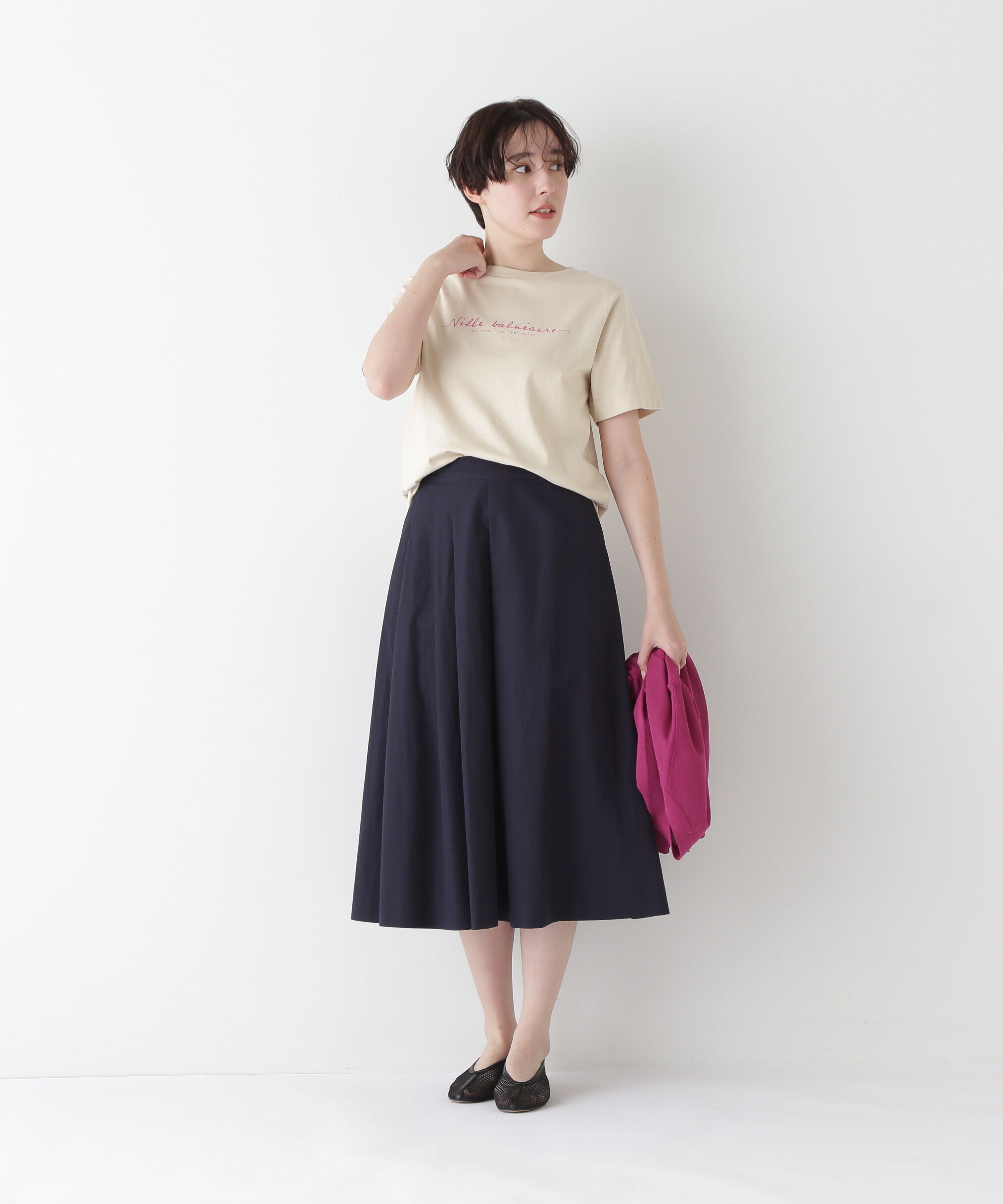  「◆Ｃ／Ｌウェザーアシンメトリータックスカート」|スカート|