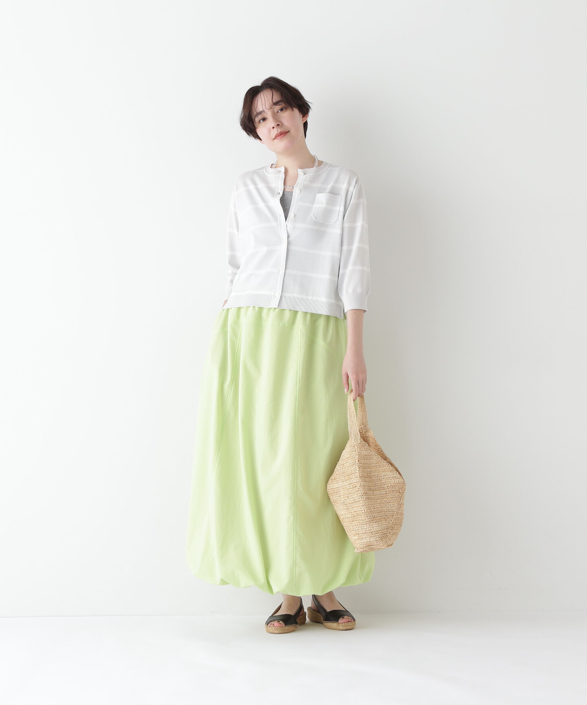  「◆【接触冷感・吸汗、速乾・吸水速乾】ドライポリエステルストレッチポプリンスカート」|スカート|