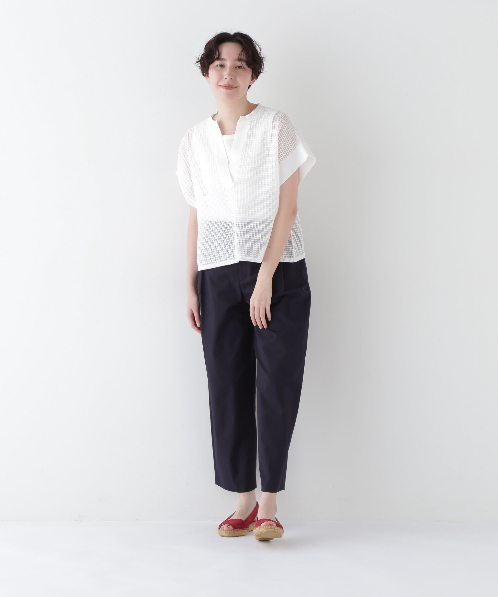  「◆ドビーストレッチワンタックセミワイドパンツ」|その他|