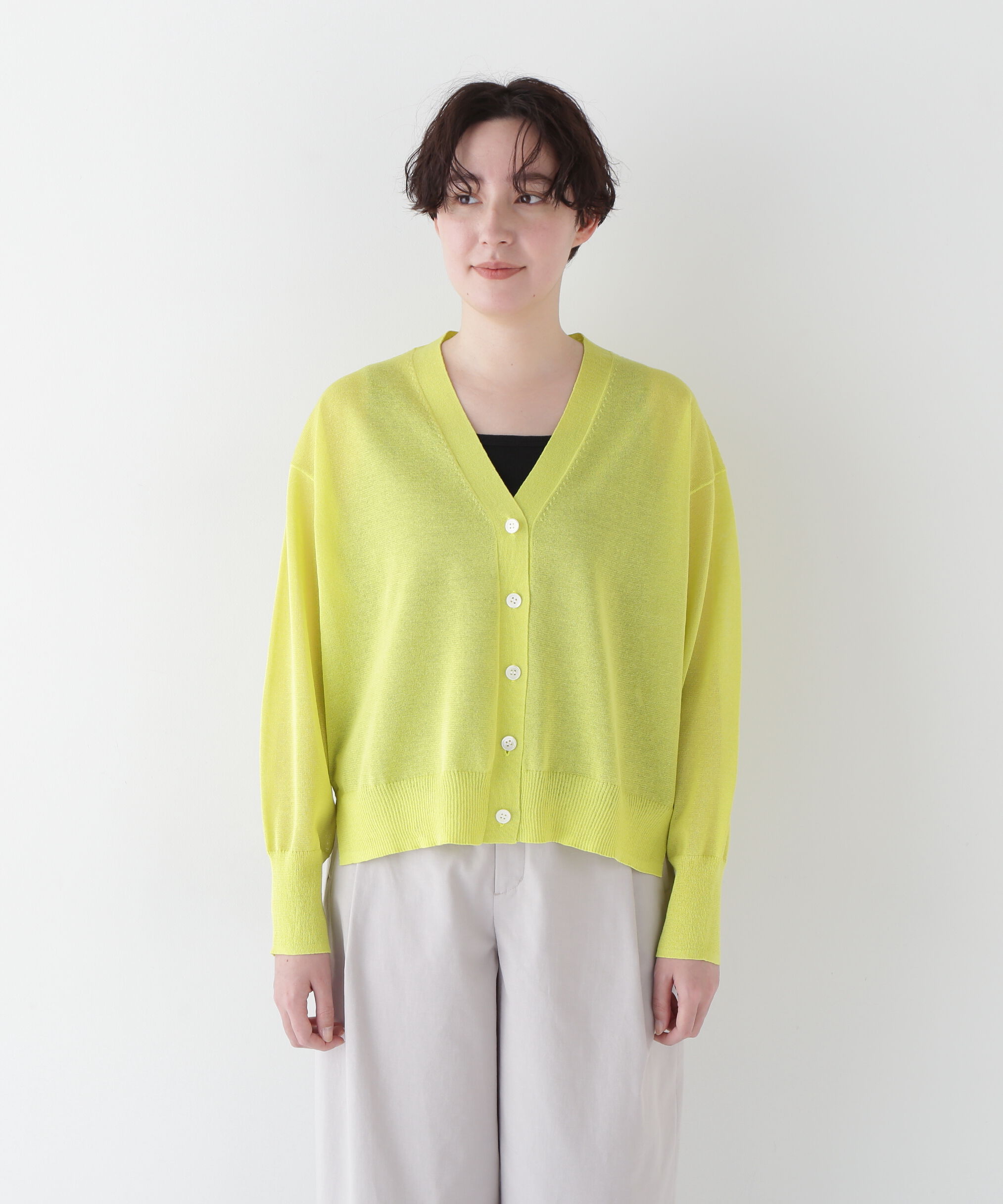  「◆【ウォッシャブル】シアーハイゲージ長袖カーディガン」|ニット・セーター|
