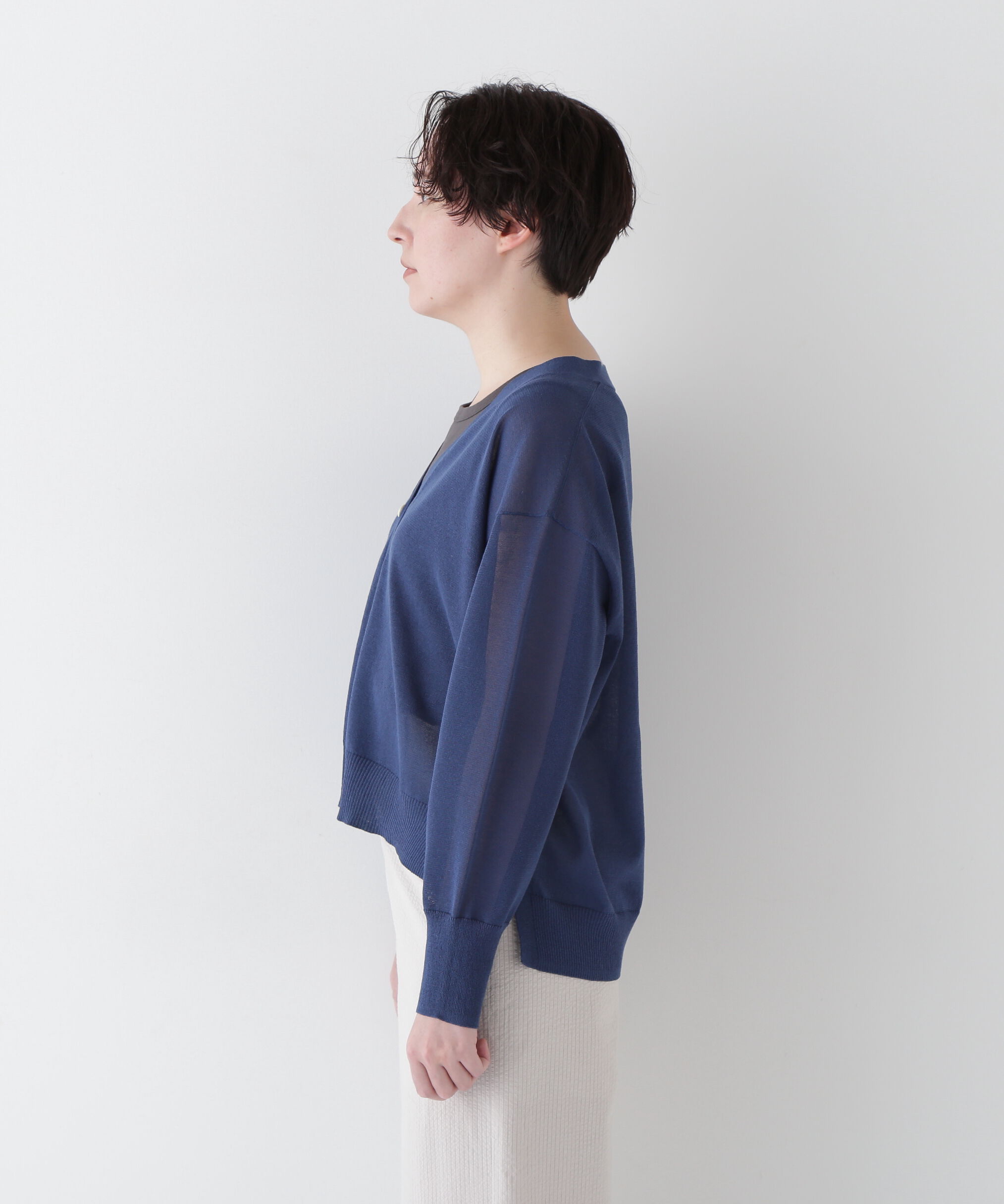  「◆【ウォッシャブル】シアーハイゲージ長袖カーディガン」|ニット・セーター|
