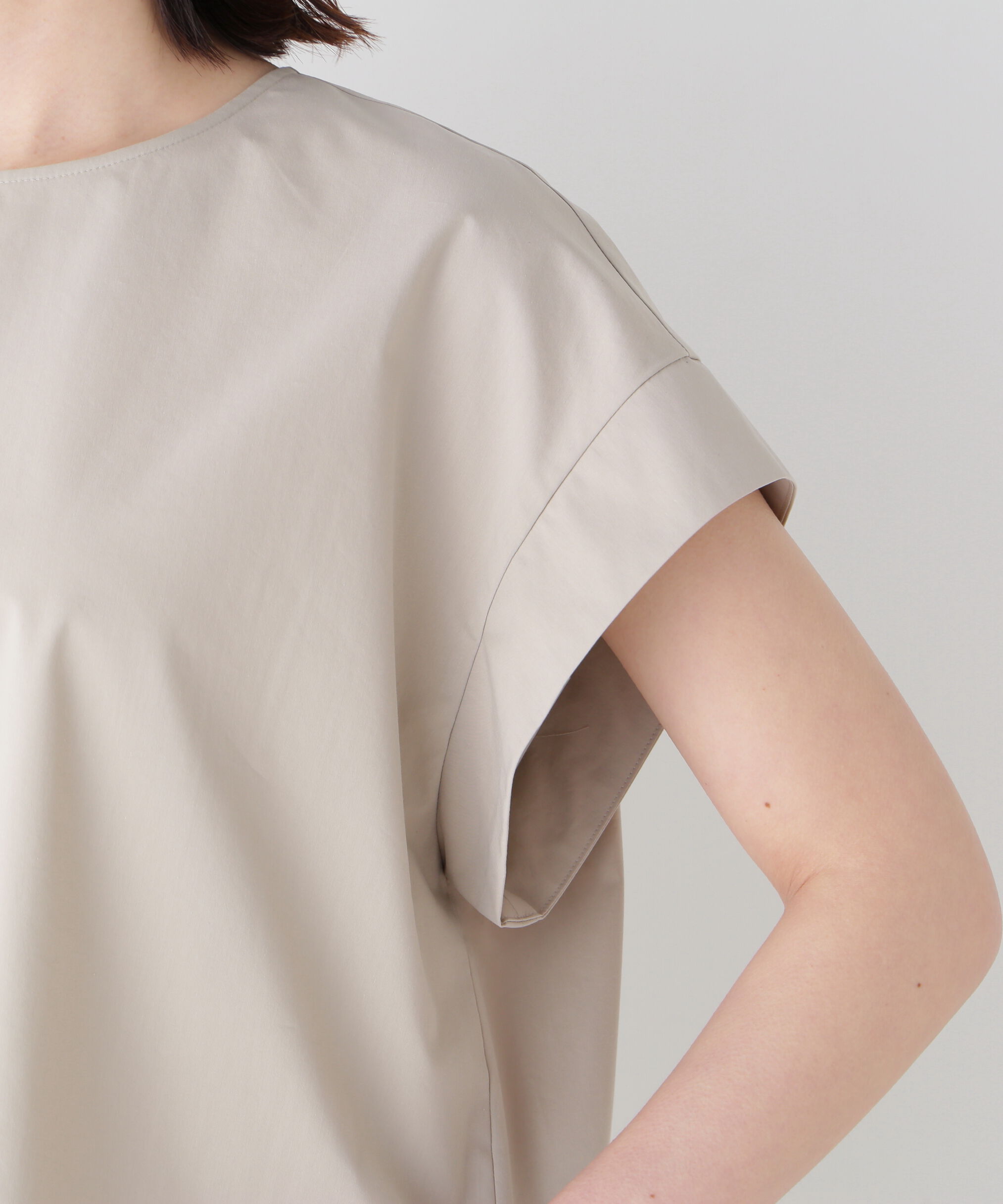  「◆ｺｯﾄﾝﾎﾟﾘｴｽﾃﾙｳｪｻﾞｰｽﾄﾚｯﾁﾌﾚﾝﾁｽﾘｰﾌﾞﾌﾟ 」|シャツ・ブラウス|