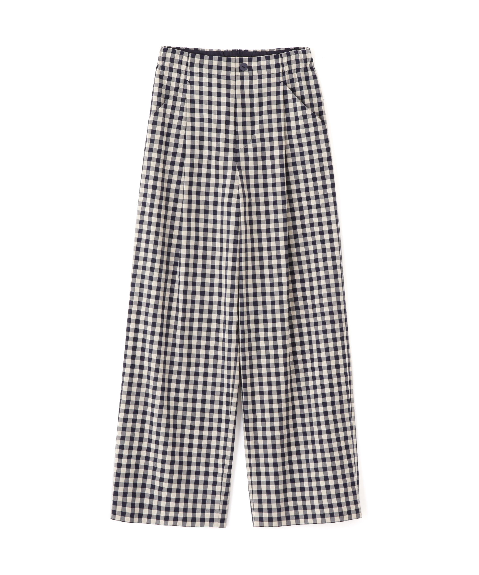  「◆ギンガムチェックワンタックセミワイドパンツ」|その他|