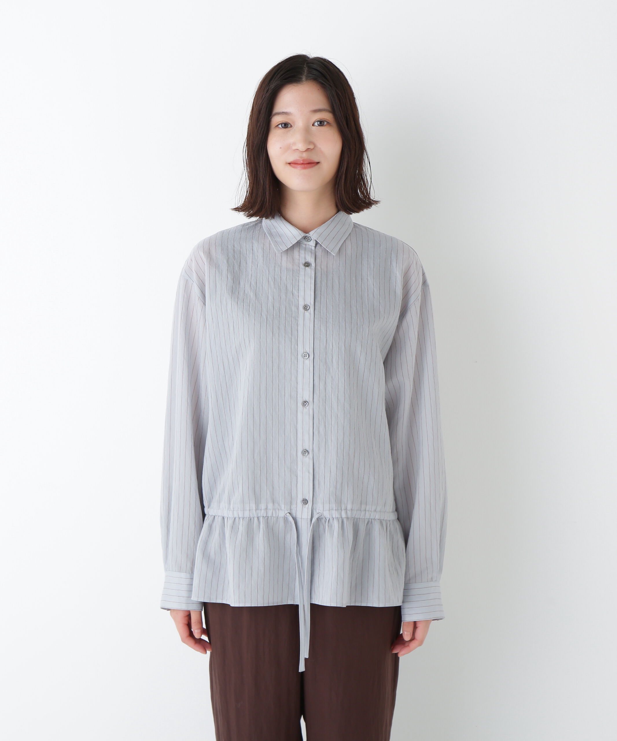  「◆シアストライプブラウス」|シャツ・ブラウス|