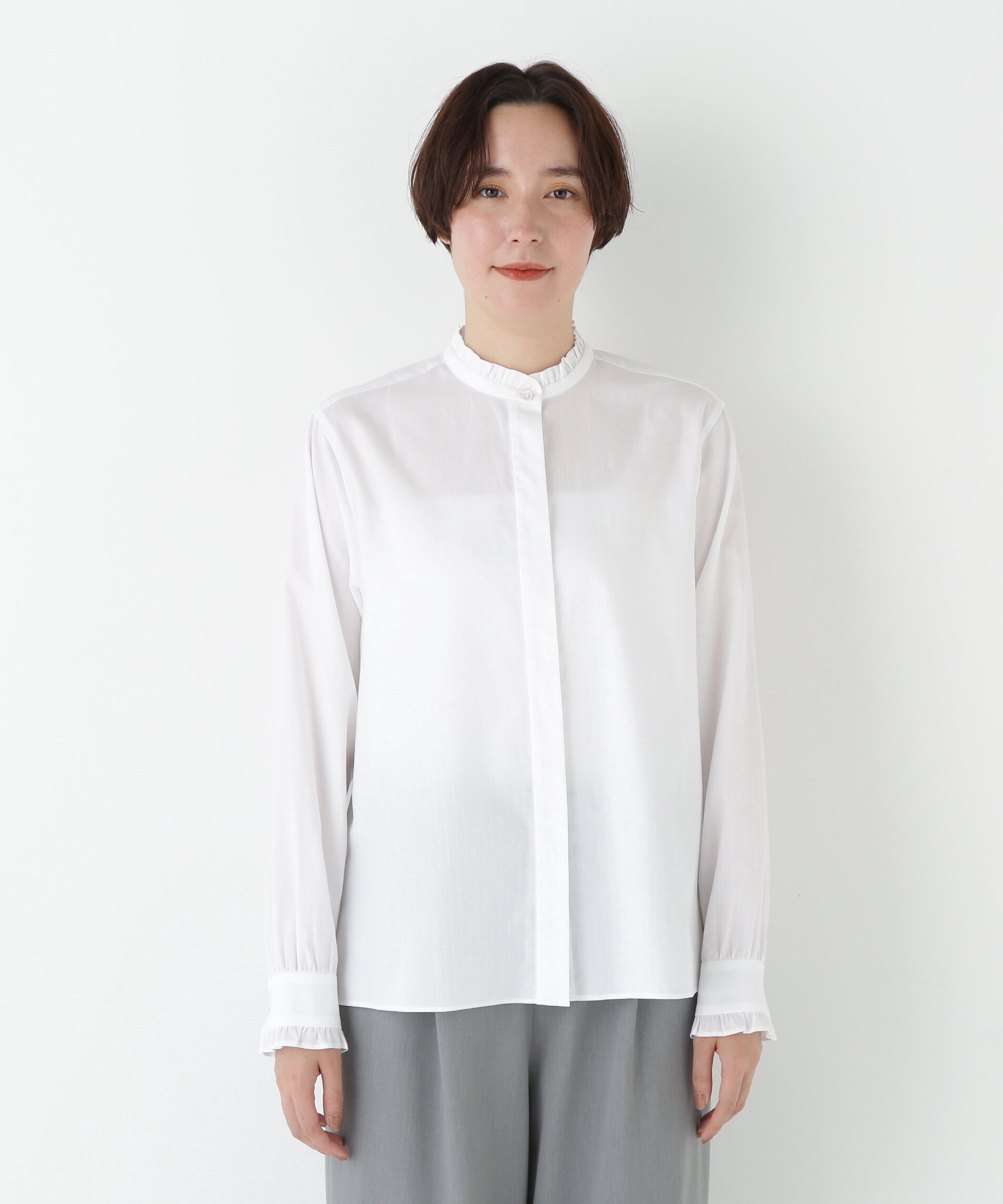  「◆スタンドフリルブラウス」|シャツ・ブラウス|