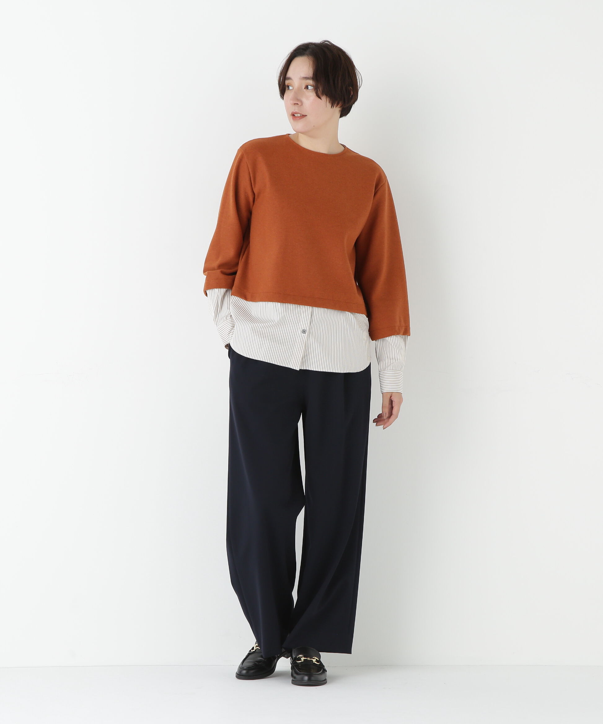  「◆シャツドッキングミルドジャージープルオーバー」|Tシャツ・カットソー|