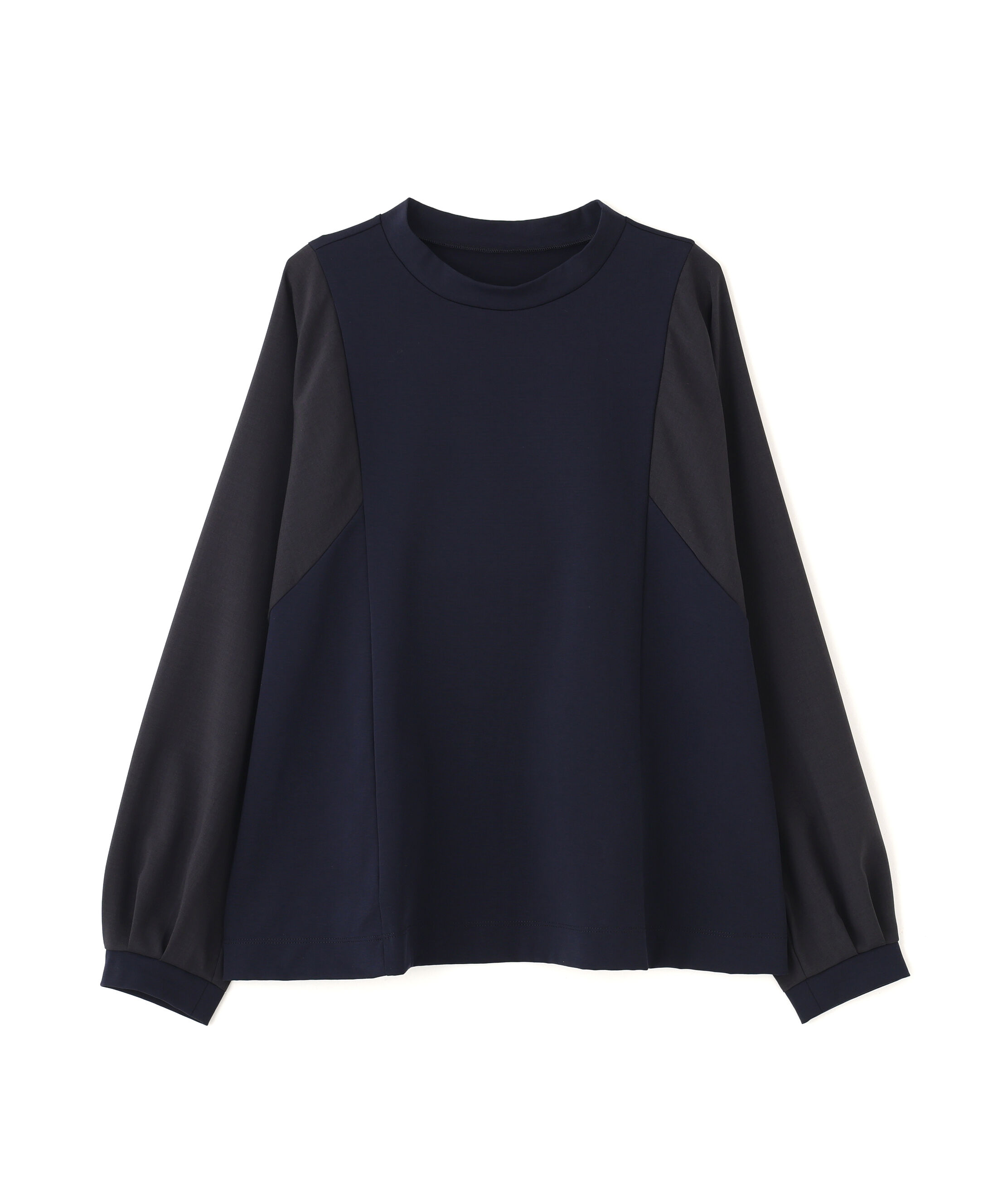  「◆ポンチ異素材ドッキングプルオーバー」|Tシャツ・カットソー|