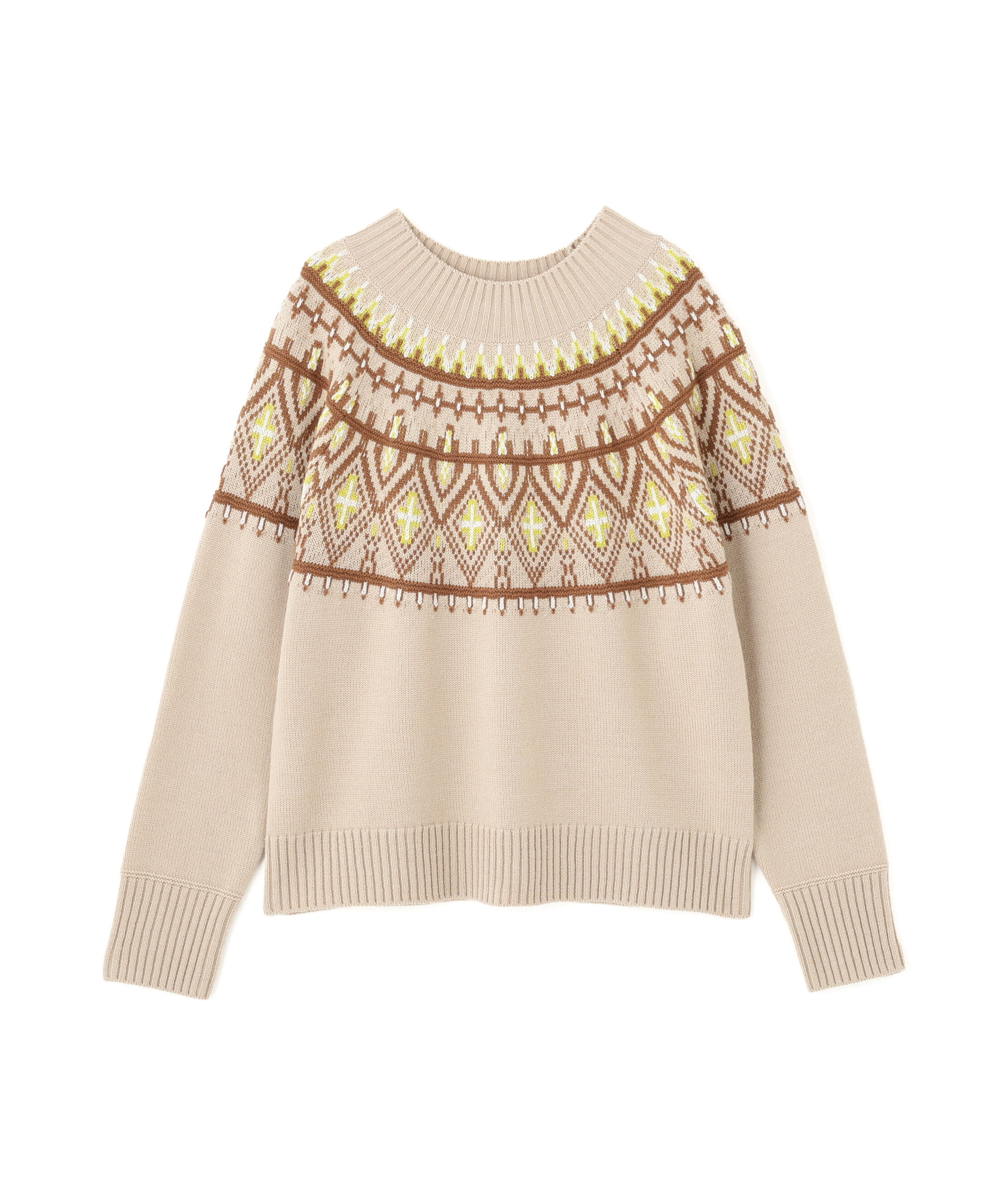  「◆ウールアクリル求心ジャカードプルオーバー」|ニット・セーター|