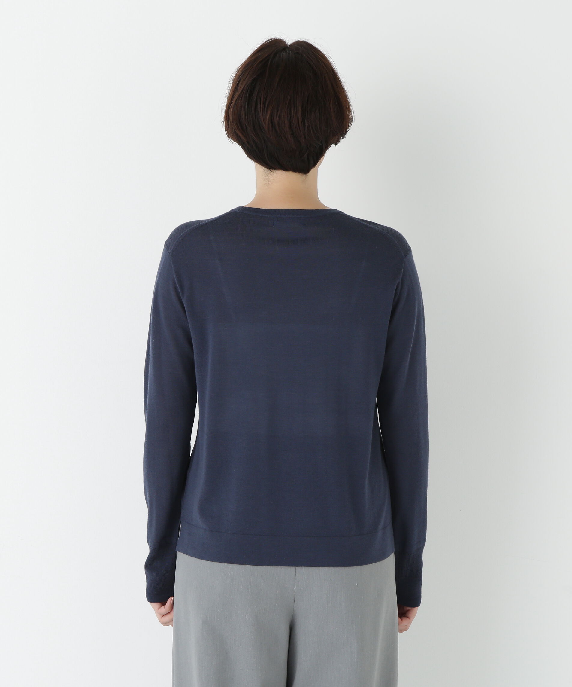  「◆クリアウールクルーネックニット」|ニット・セーター|