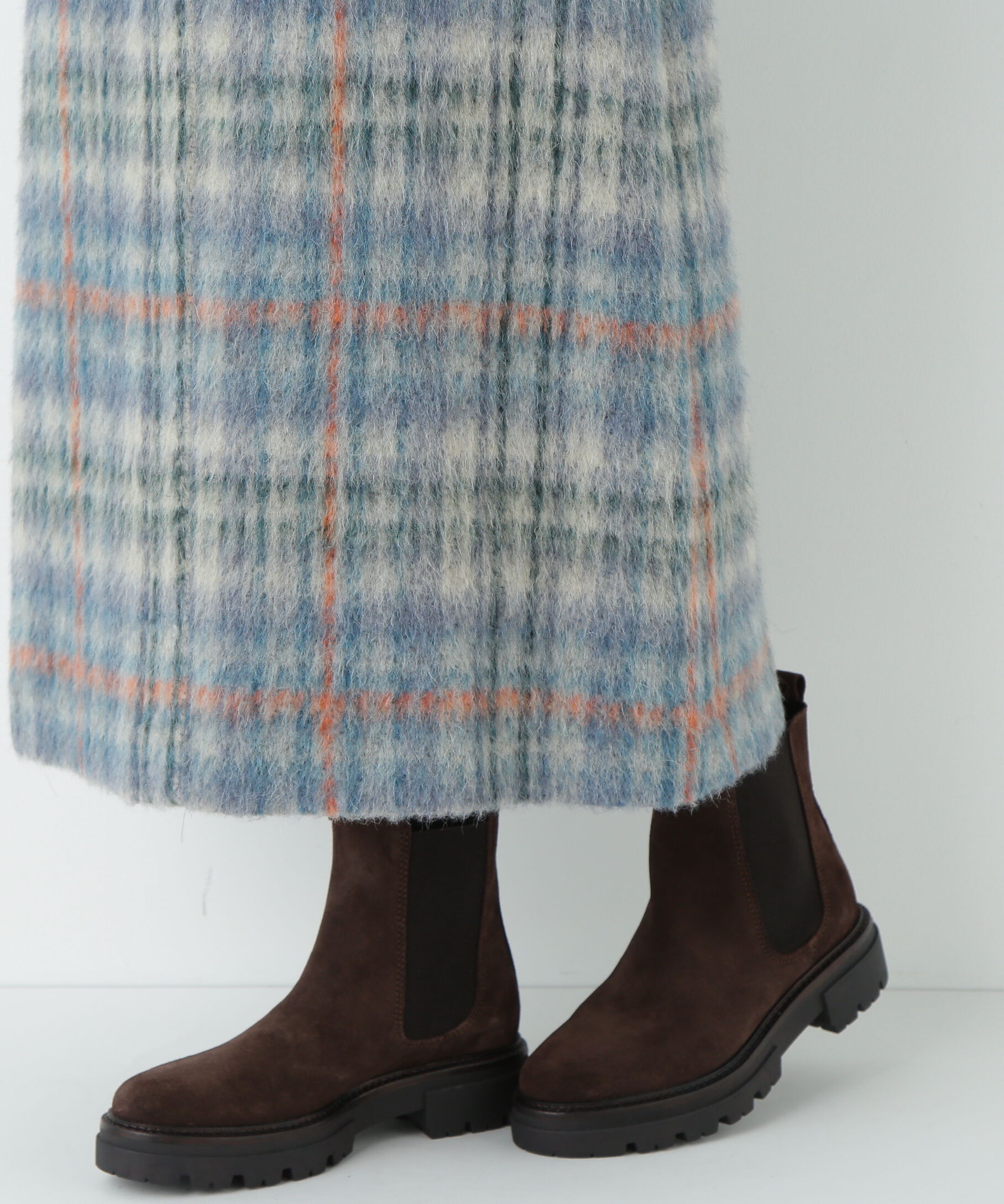  「シャギーチェックベイカーＡラインスカート」|スカート|