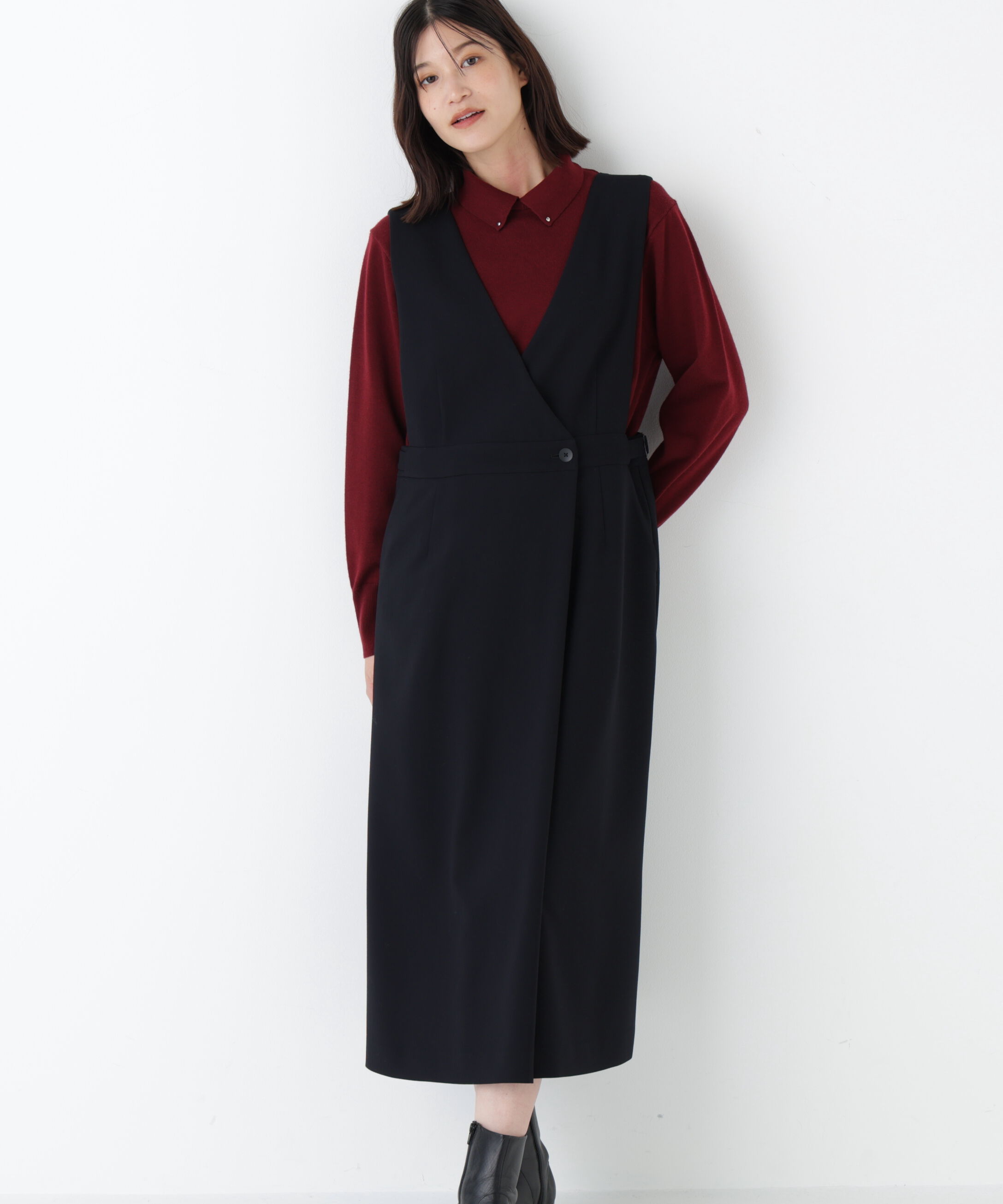  「◆ＴＲダブルクロスワンピース」|ワンピース|ブラック