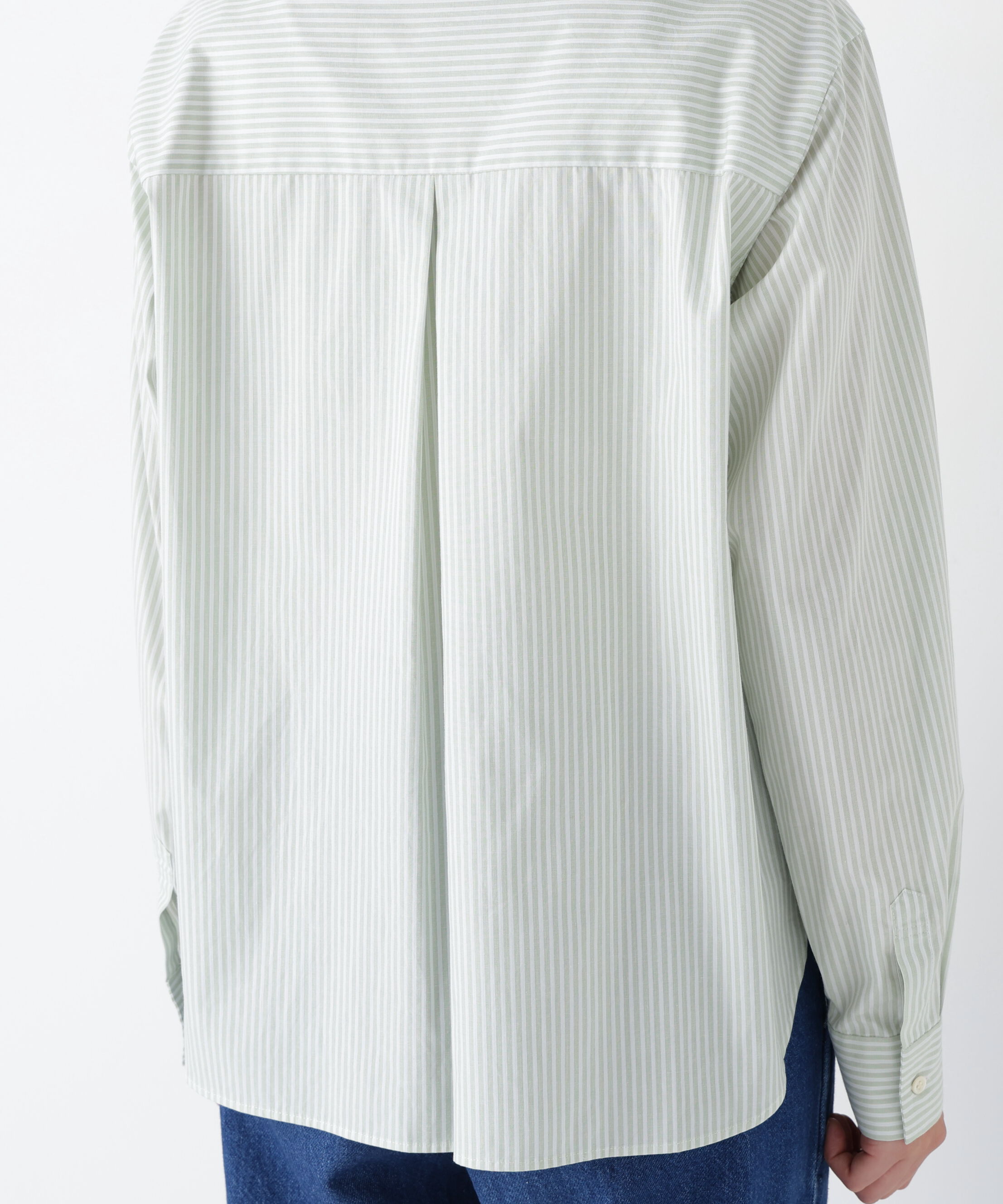  「◆ドビーストライプレースカラーブラウス」|シャツ・ブラウス|