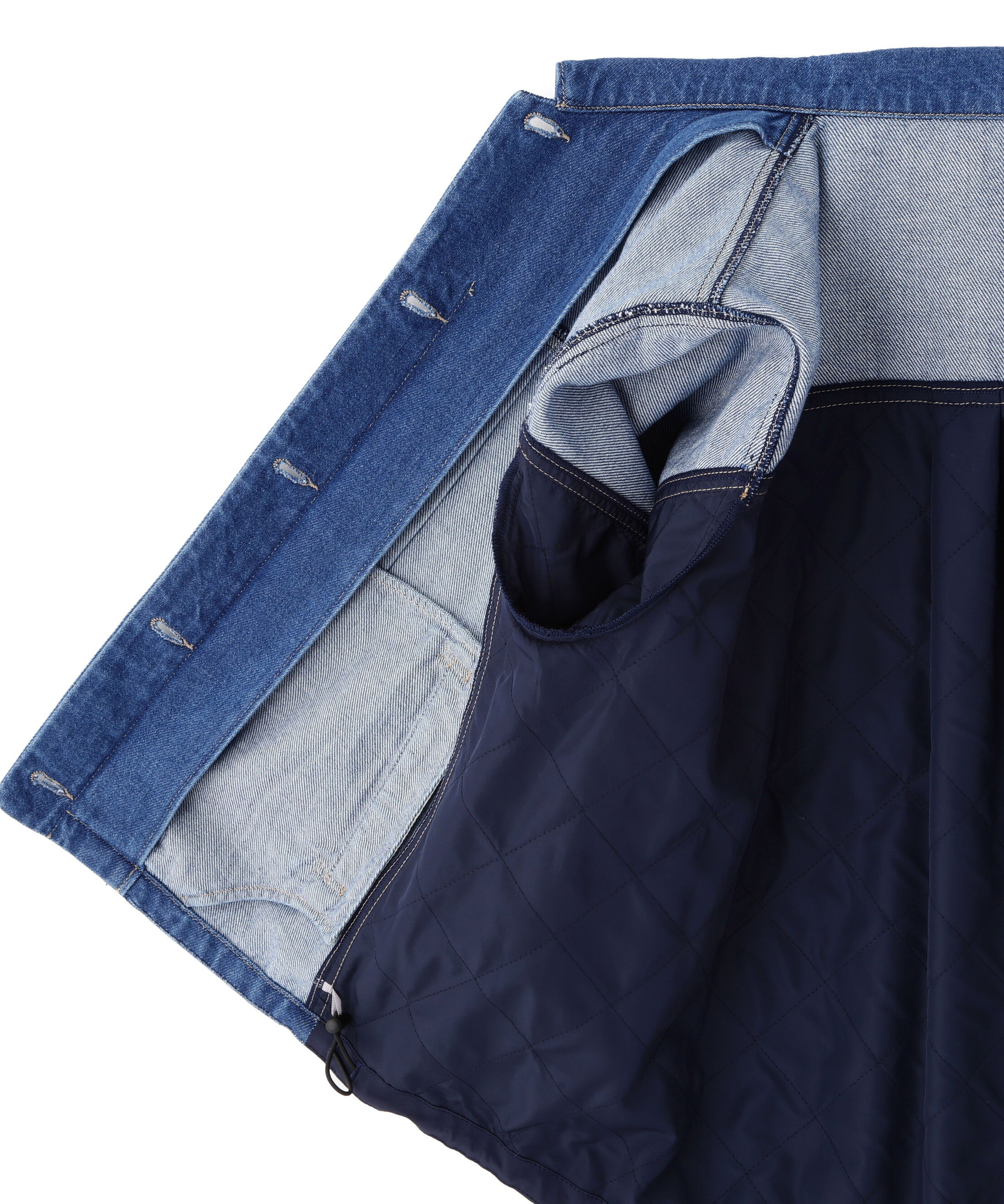  「◆《ウォッシャブル》ソフトデニムドッキングブルゾン」|ブルゾン・スタジャン|