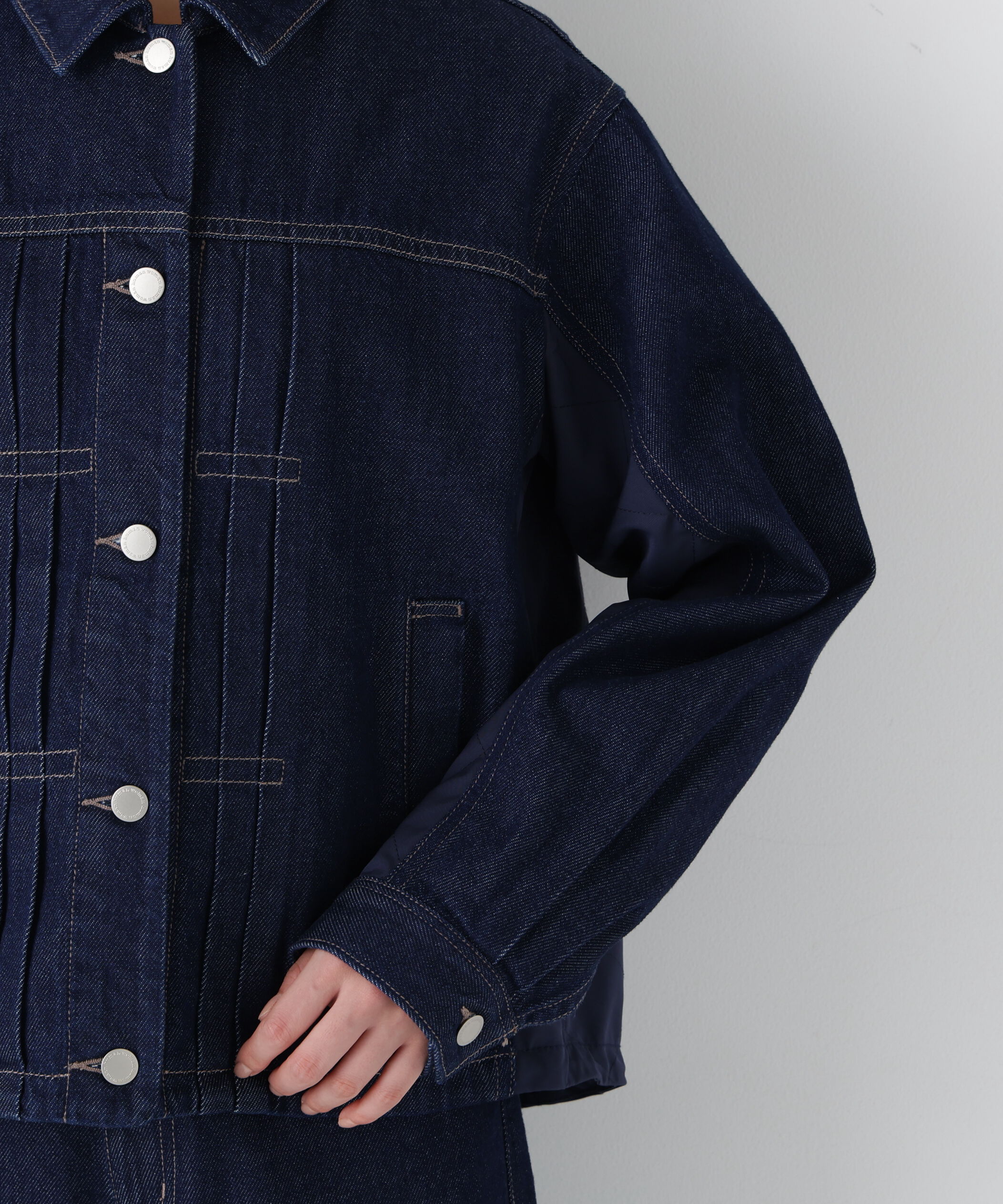  「◆《ウォッシャブル》ソフトデニムドッキングブルゾン」|ブルゾン・スタジャン|