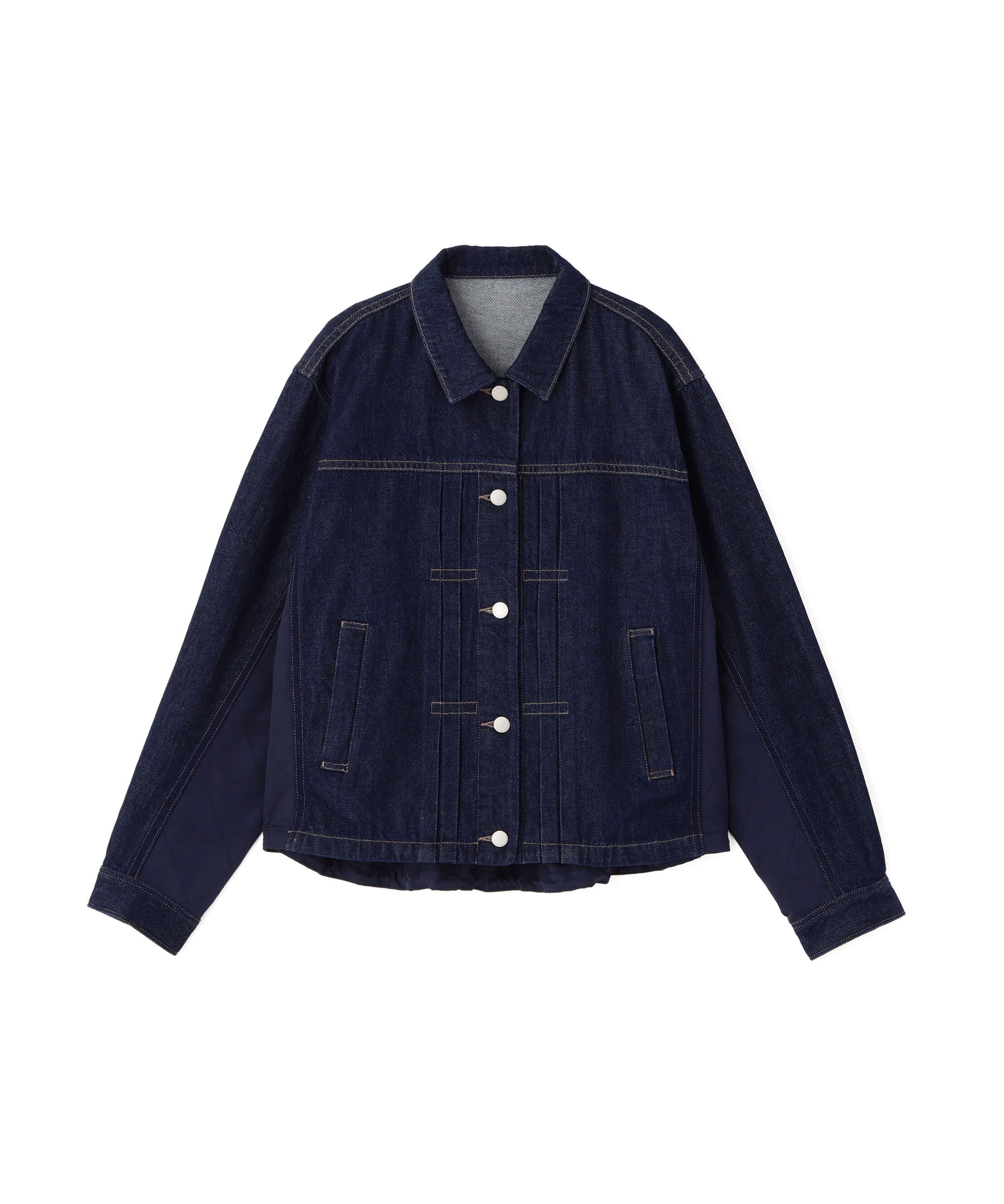  「◆《ウォッシャブル》ソフトデニムドッキングブルゾン」|ブルゾン・スタジャン|