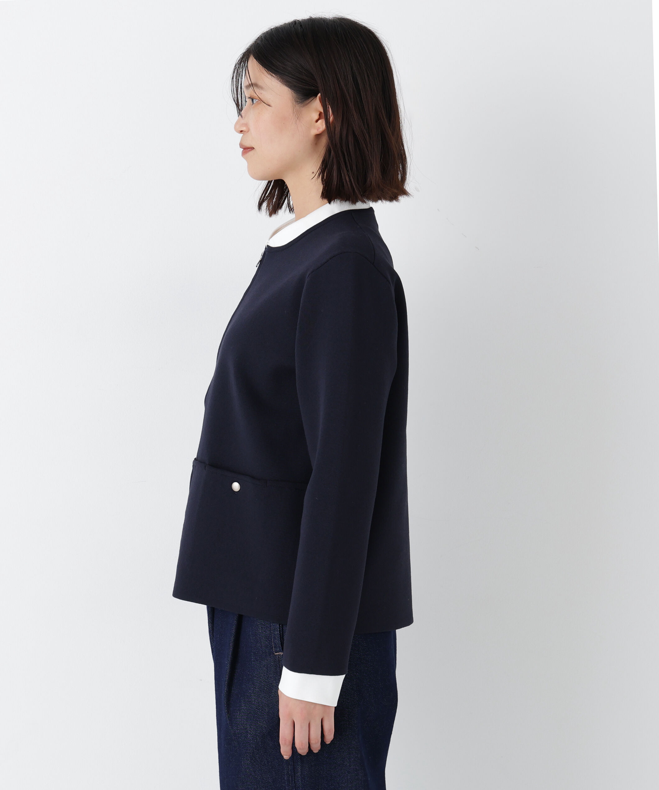  「◆《ウォッシャブル》コットンスムースジップアップジャケット」|その他|