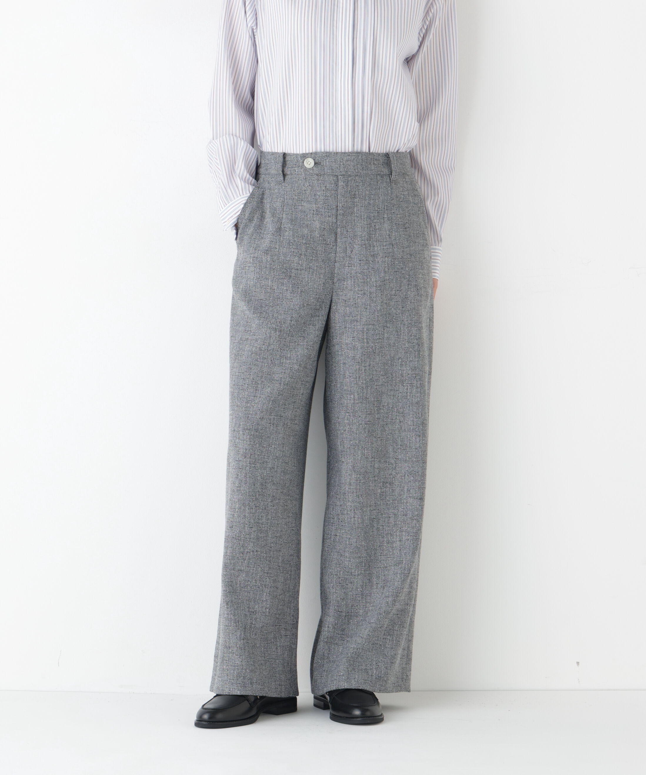  「◆《セットアップ可》ツィードフラップセミワイド」|その他|グレー