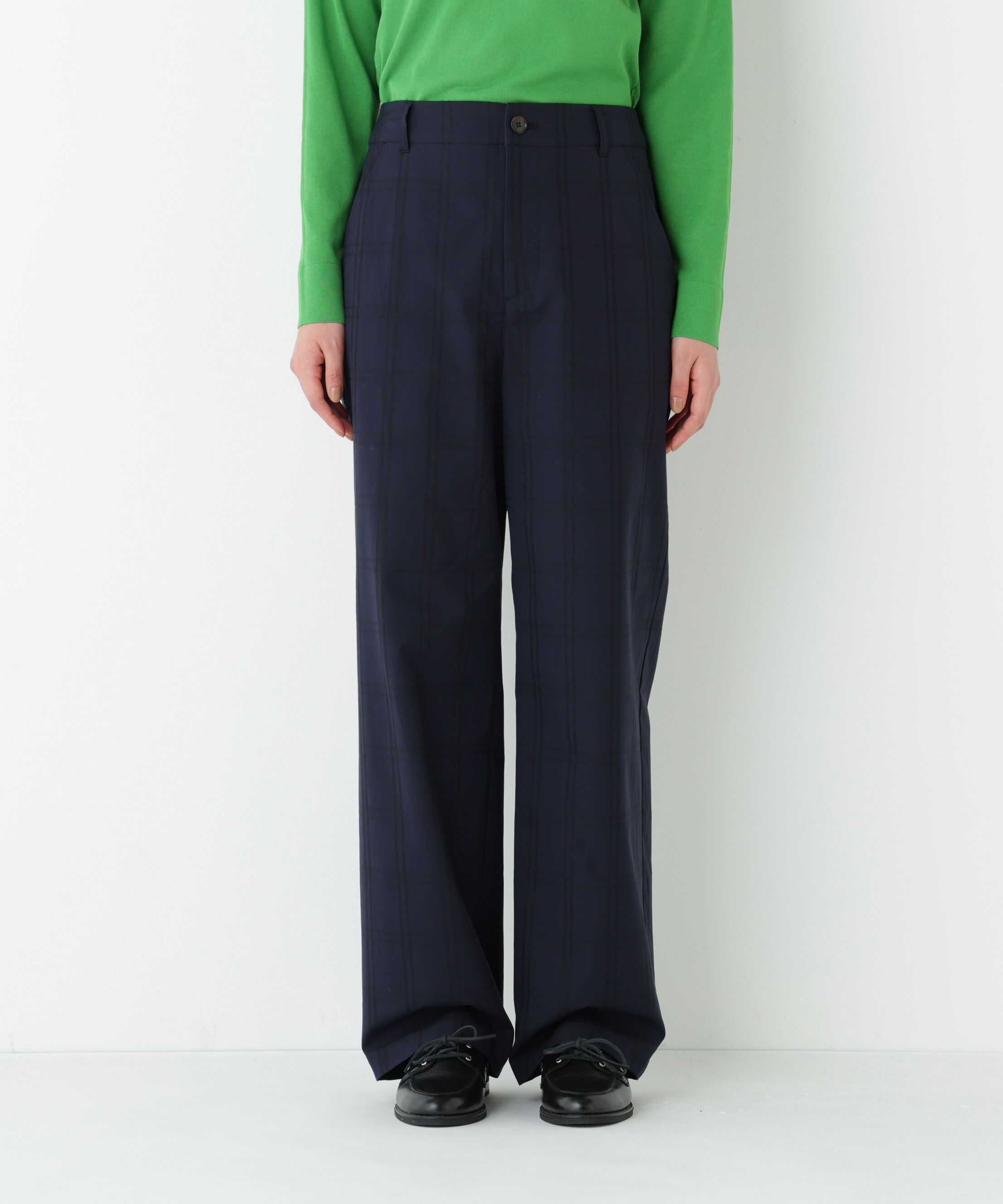  「◆≪ウォッシャブル≫先染めチェックストレートパンツ」|その他|