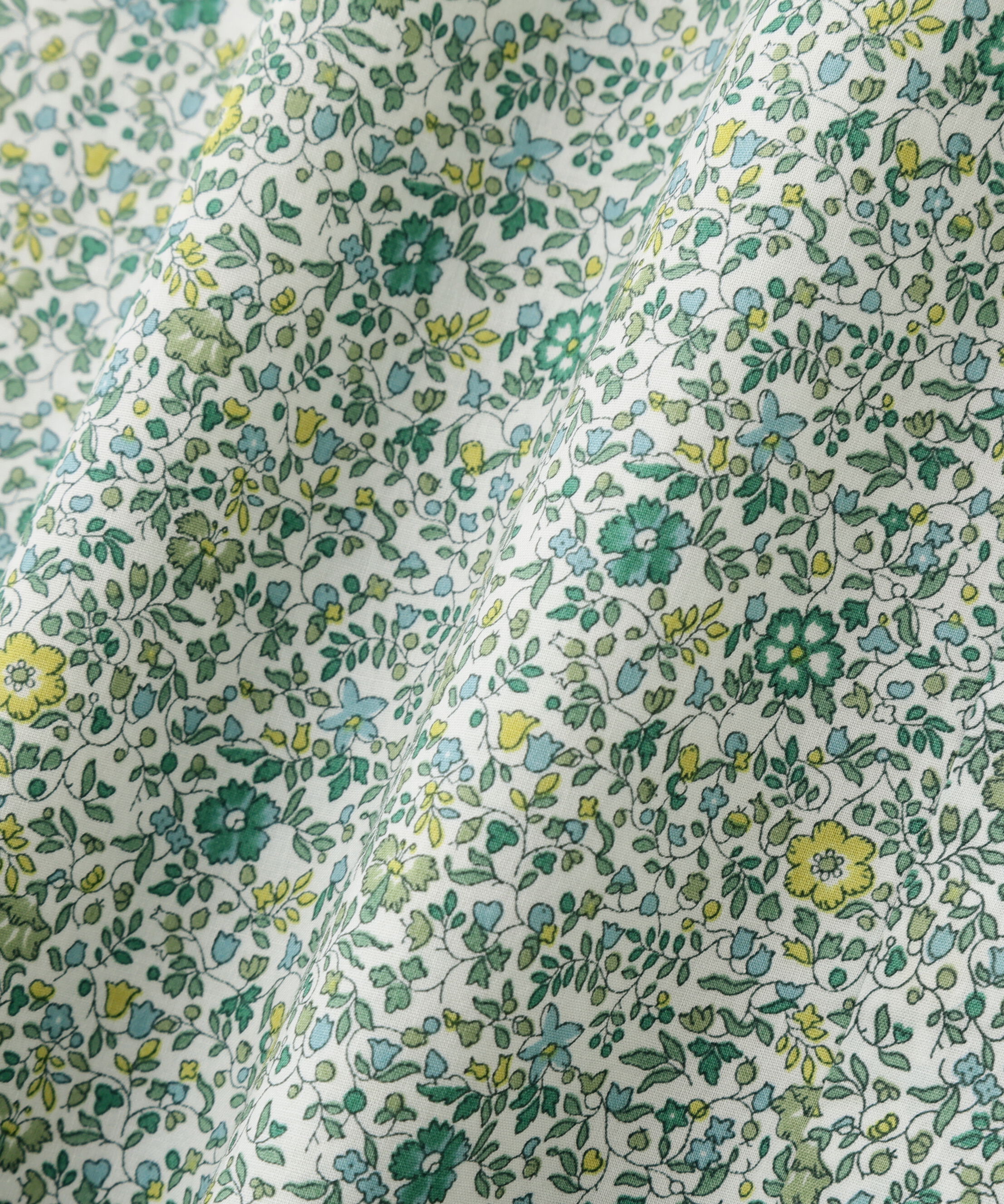  「《ウォッシャブル》リバティ小花柄プリント スタンドフリルブラウス」|シャツ・ブラウス|