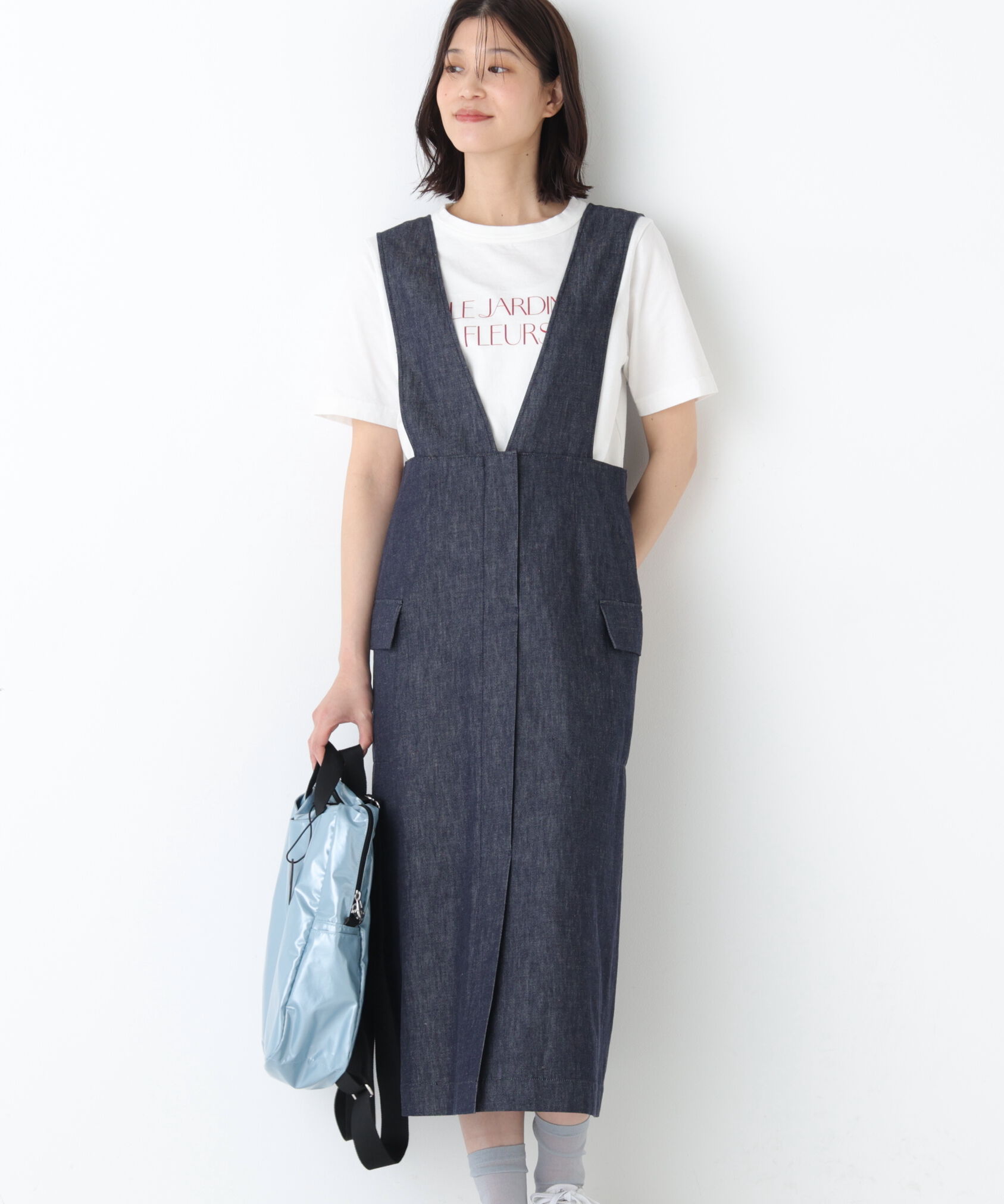  「◆《ウォッシャブル》ライトオンスデニムジャンスカ」|ワンピース|