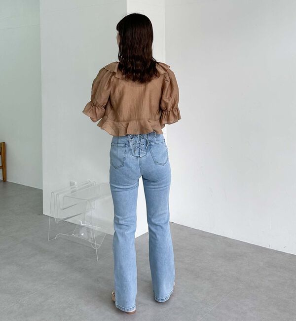 archives「タイトフレアレースアップデニム」|チノ|