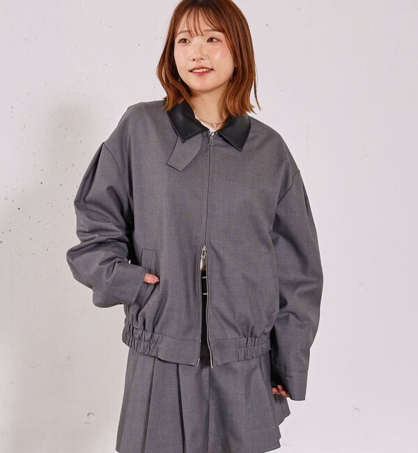 archives「２ｗａｙレザーカラーブルゾン」|テーラードジャケット|