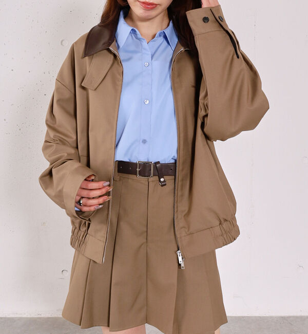 archives「２ｗａｙレザーカラーブルゾン」|テーラードジャケット|