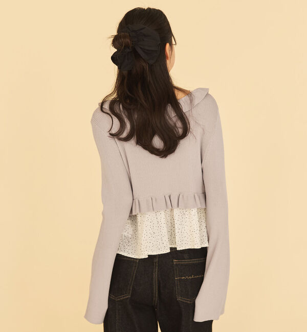 archives「フリルニットＣＤ&times;ドットキャミビスチェＳＥＴ」|カーディガン|