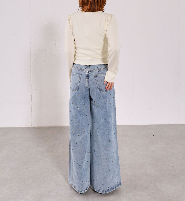 archives「小花柄刺繍デニム」|デニム|