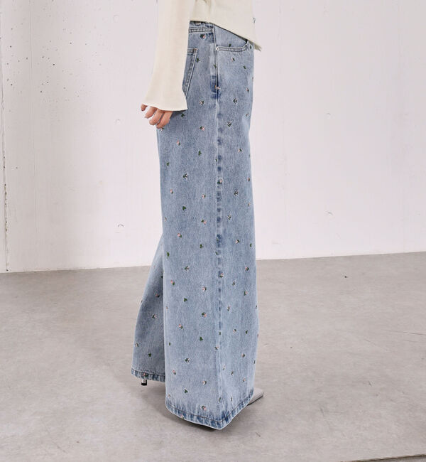 archives「小花柄刺繍デニム」|デニム|