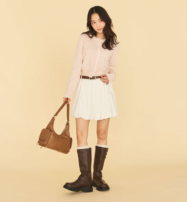 archives「レースレイヤードニットカーディガン」|カーディガン|