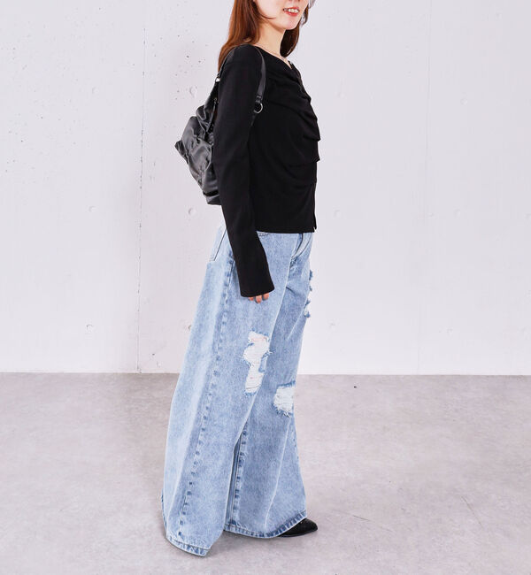 archives「【ＯＮかわ】２ｗａｙアシメボタンカットＴＯＰＳ」|Tシャツ・カットソー|