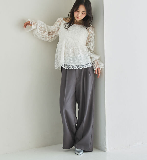 archives「【ＯＮかわ】ウォッシャブルベルト付きスラックス」|チノ|